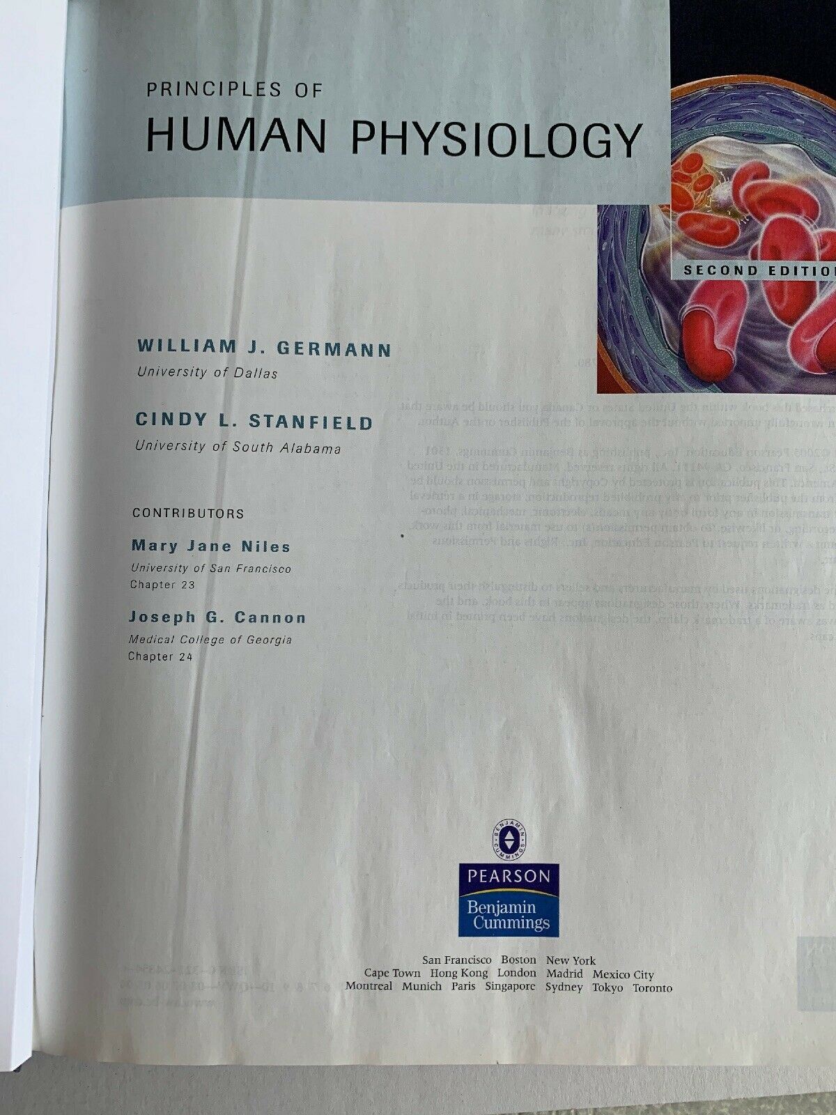 Principles of Human Physiology: Second Edition By William J. Germann, Cindy
