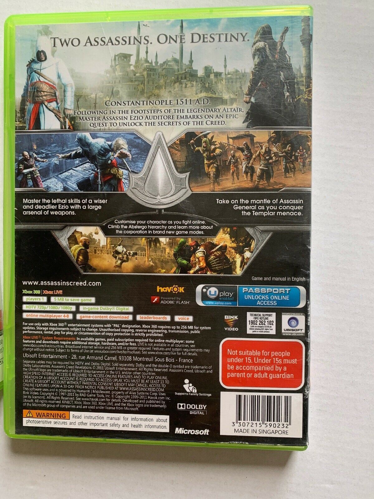 Assassin's Creed, Assassin's Creed Revelations And CD Soundtrack Xbox 360 Manual