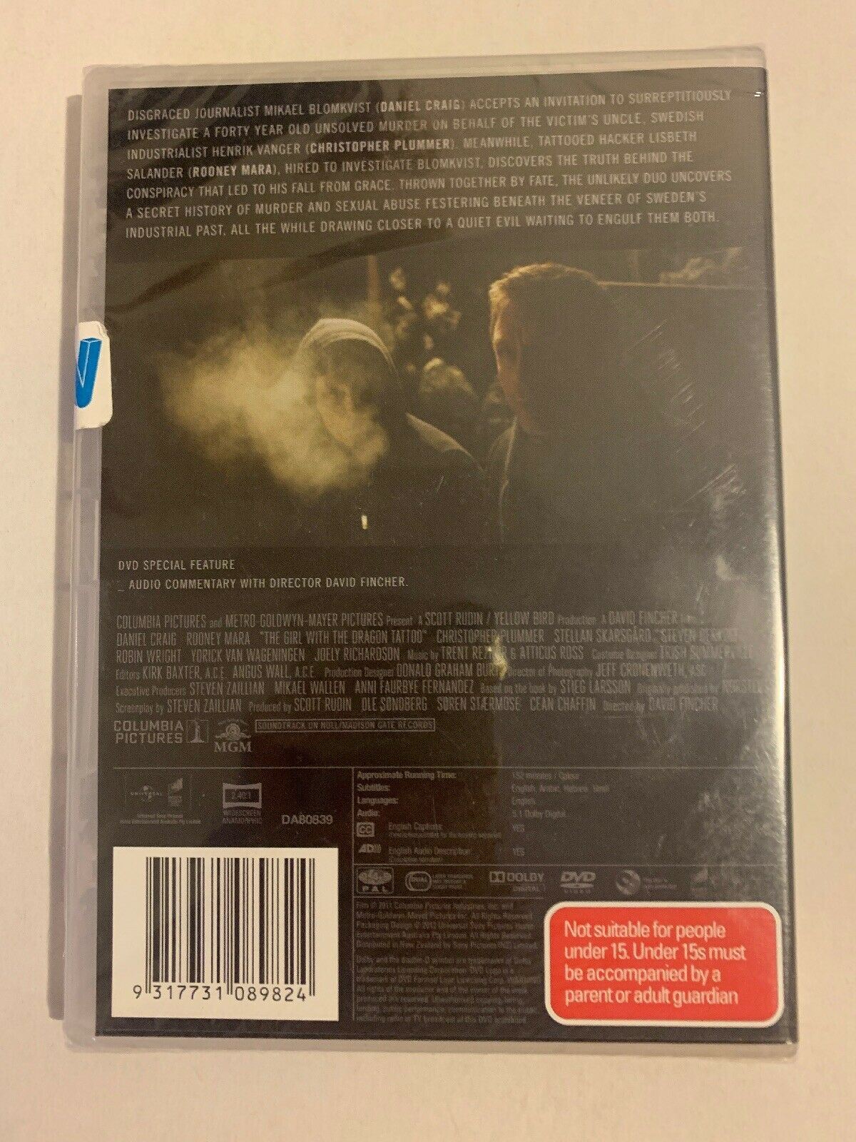 *New And Sealed* The Girl With The Dragon Tattoo (DVD, 2012) Region 4, 2 & 5