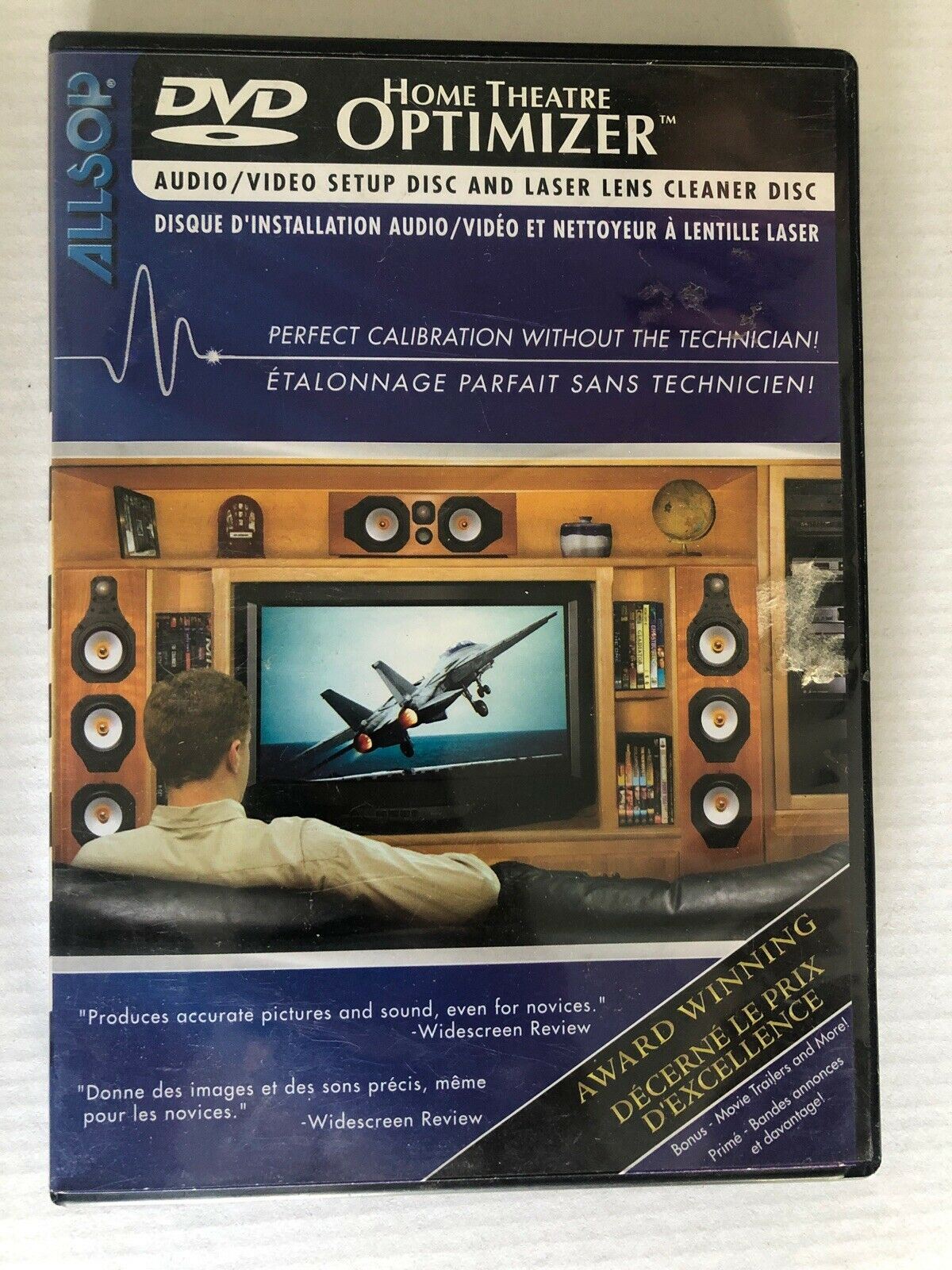 Allsop DVD Home Theatre Optimizer - Audio Video Setup & Laser Lens Cleaner