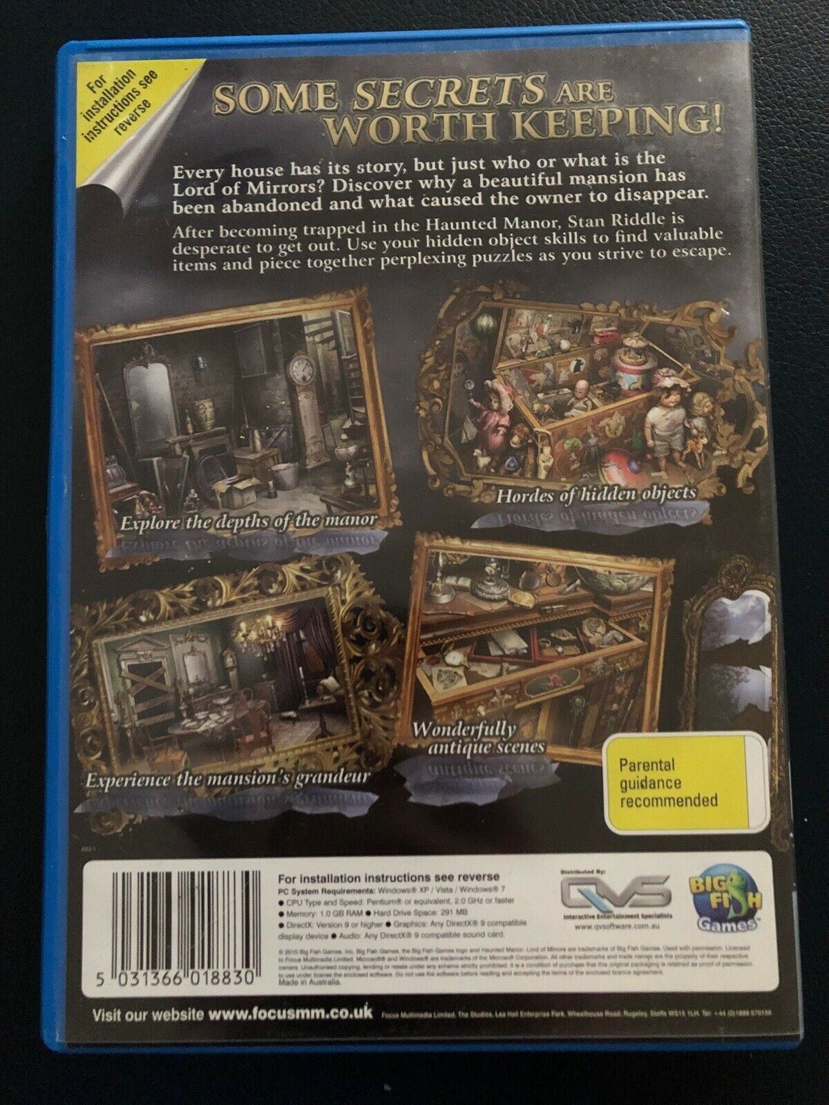 Haunted Manor: Lord of Mirrors - PC CD-ROM Hidden Object GAME