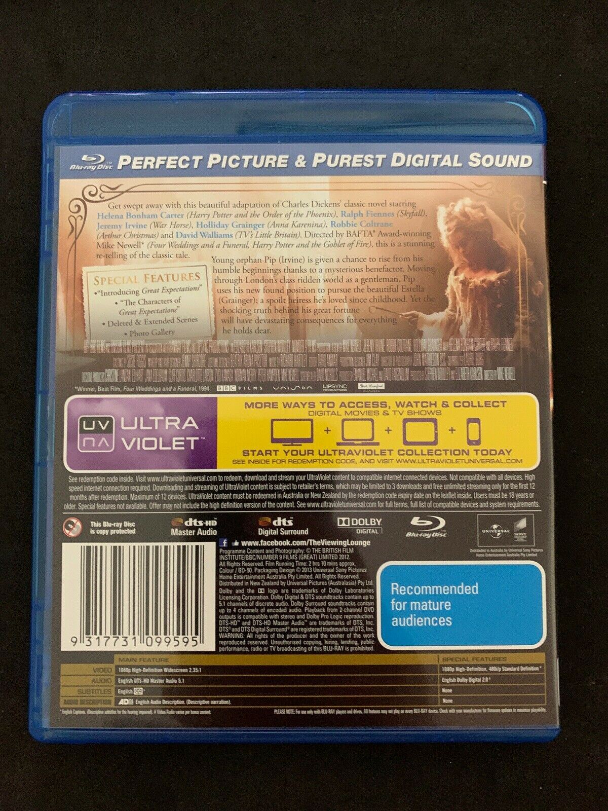 Great Expectations (Blu-ray, 2013) Ralph Fiennes, Helena Bonham Carter. Region B