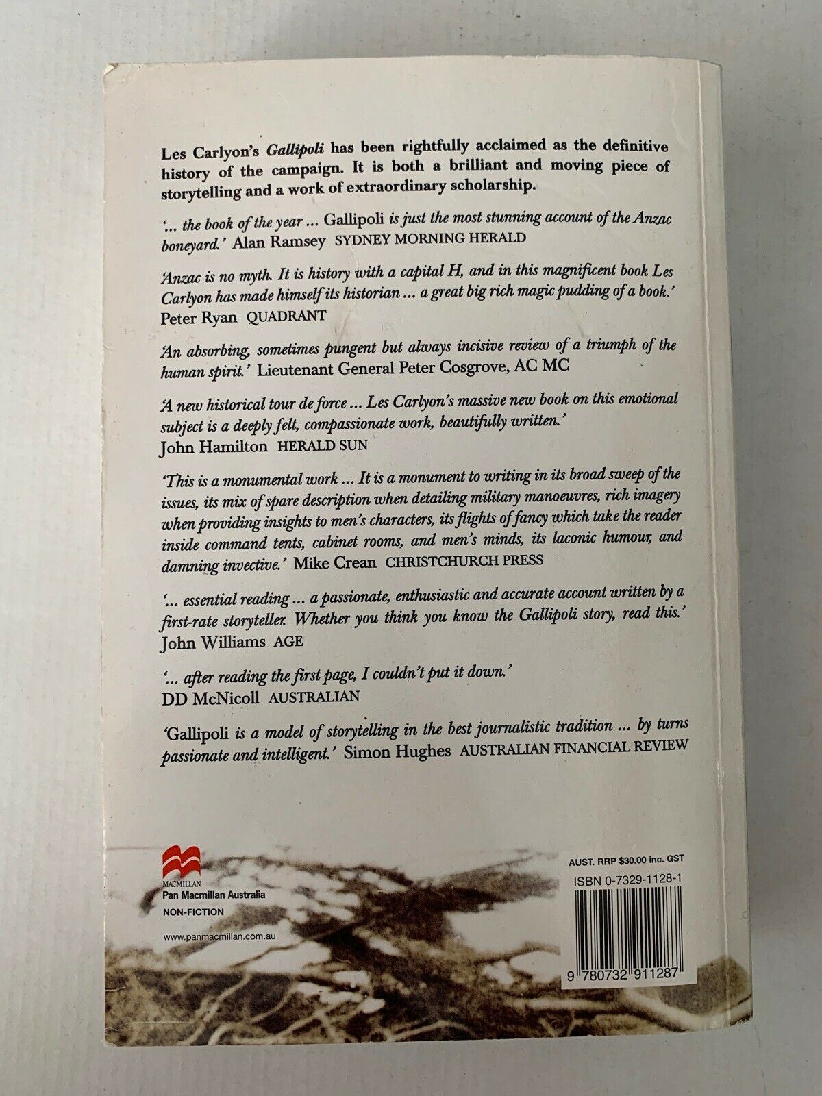 Gallipoli - Paperback 2002 Les Carlyon Military Book