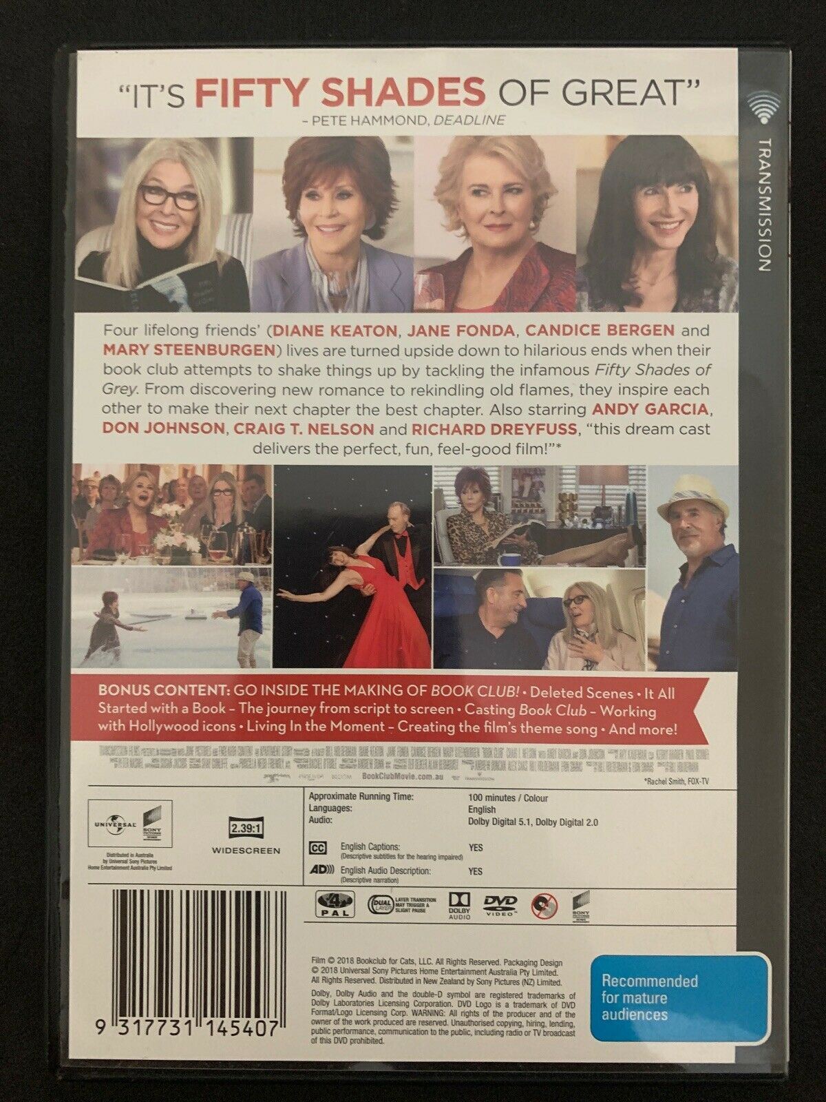 Book Club (DVD, 2018) Diane Keaton, Jane Fonda, Candice Bergen
