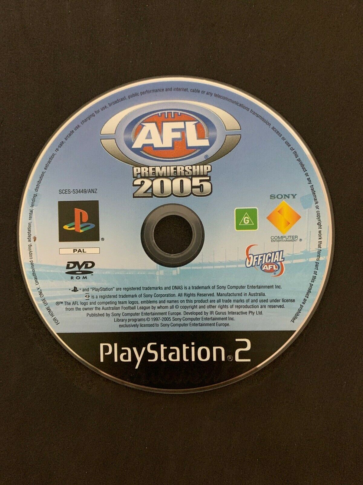 AFL Premiership 2005 - Sony Playstation 2 PS2 Aussie Rules Football Game