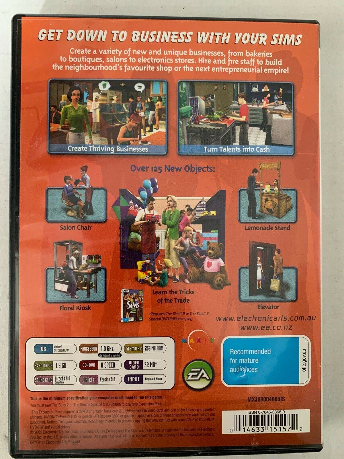 Sims 2: Open for Business (PC, 2006) with Manual