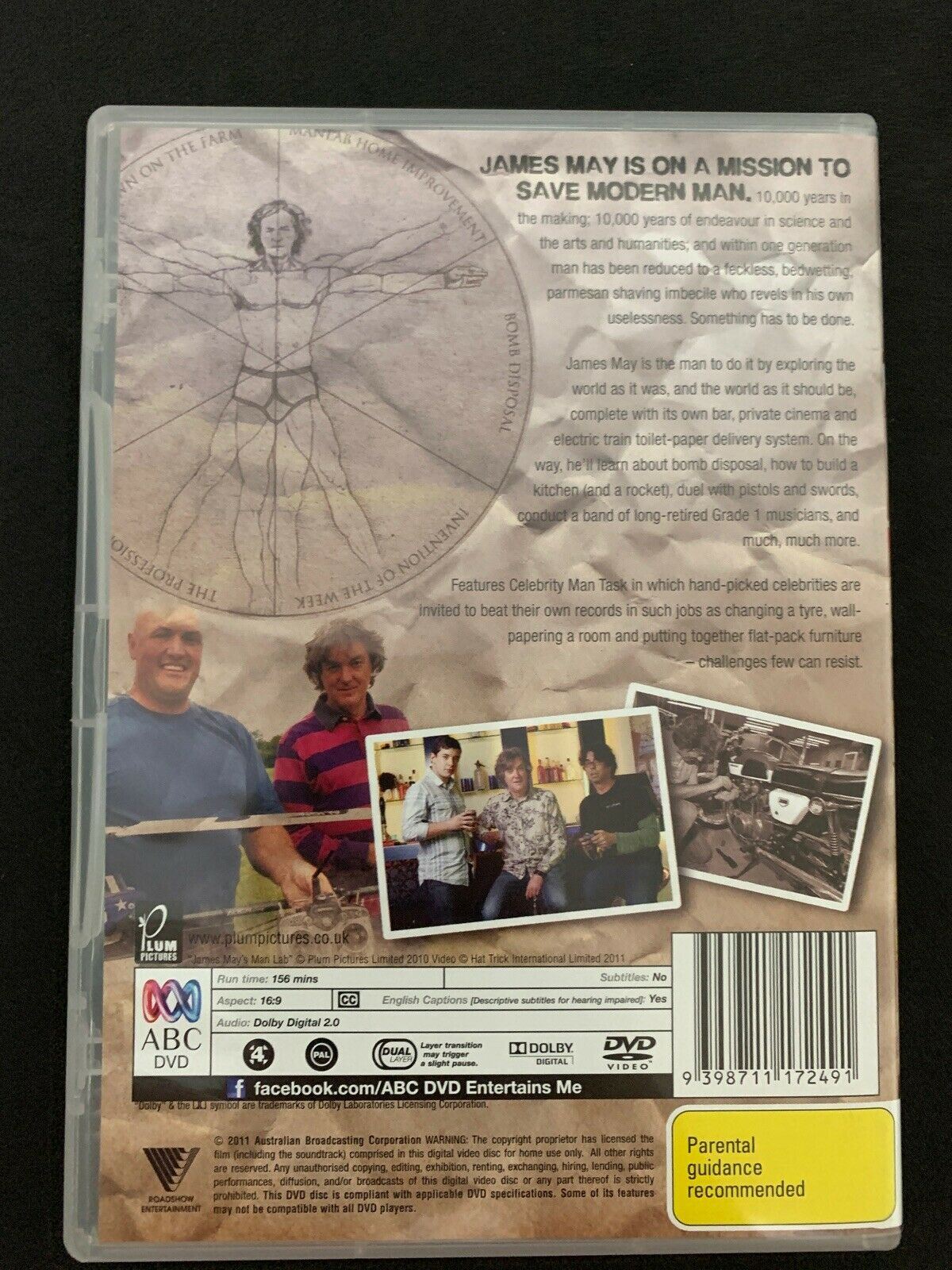 James May's Man Lab - Series 1 (DVD, 2011) Region 4 Rare