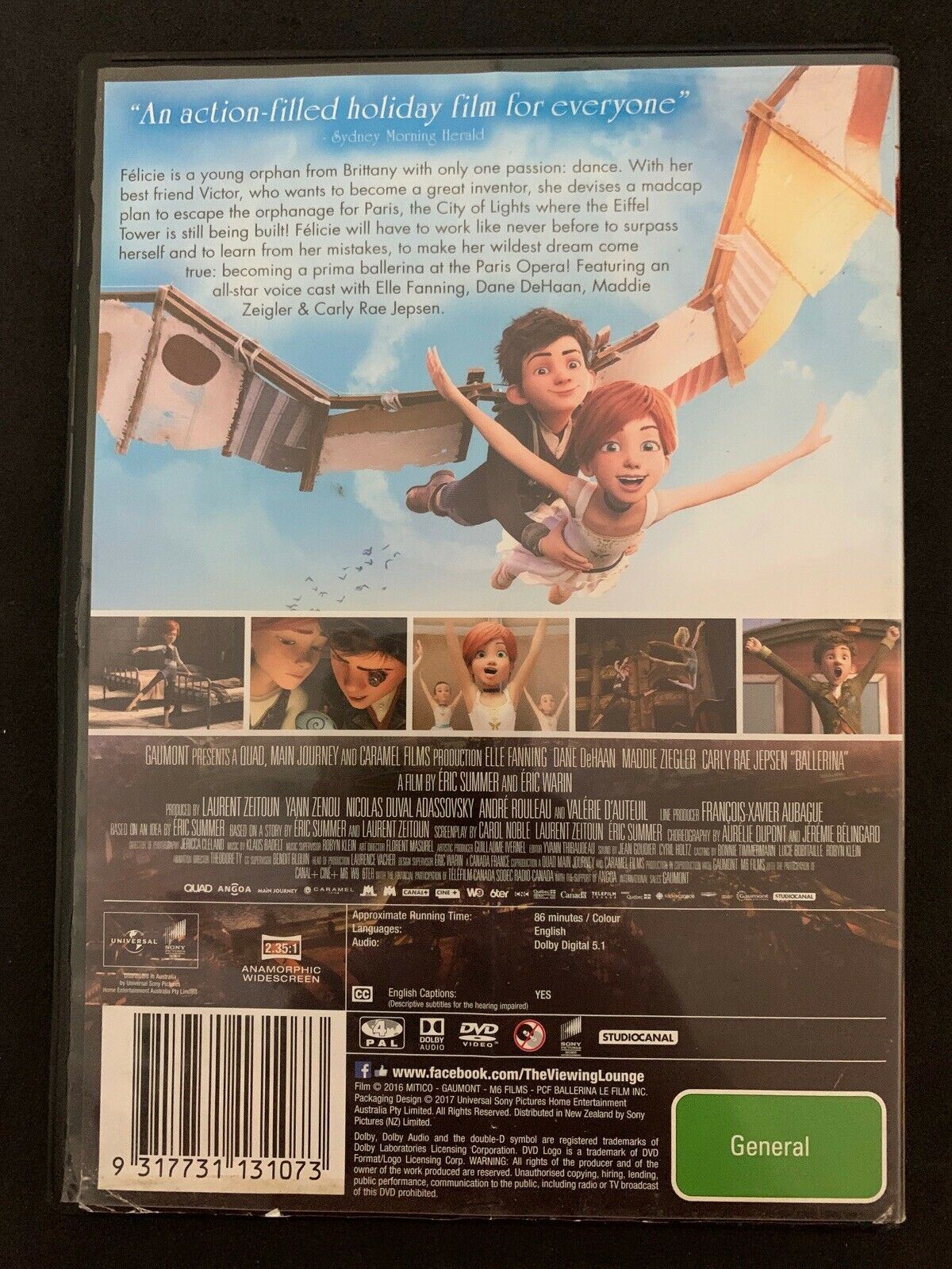 Ballerina - DVD Region 4 Ballet Dance Animation Film