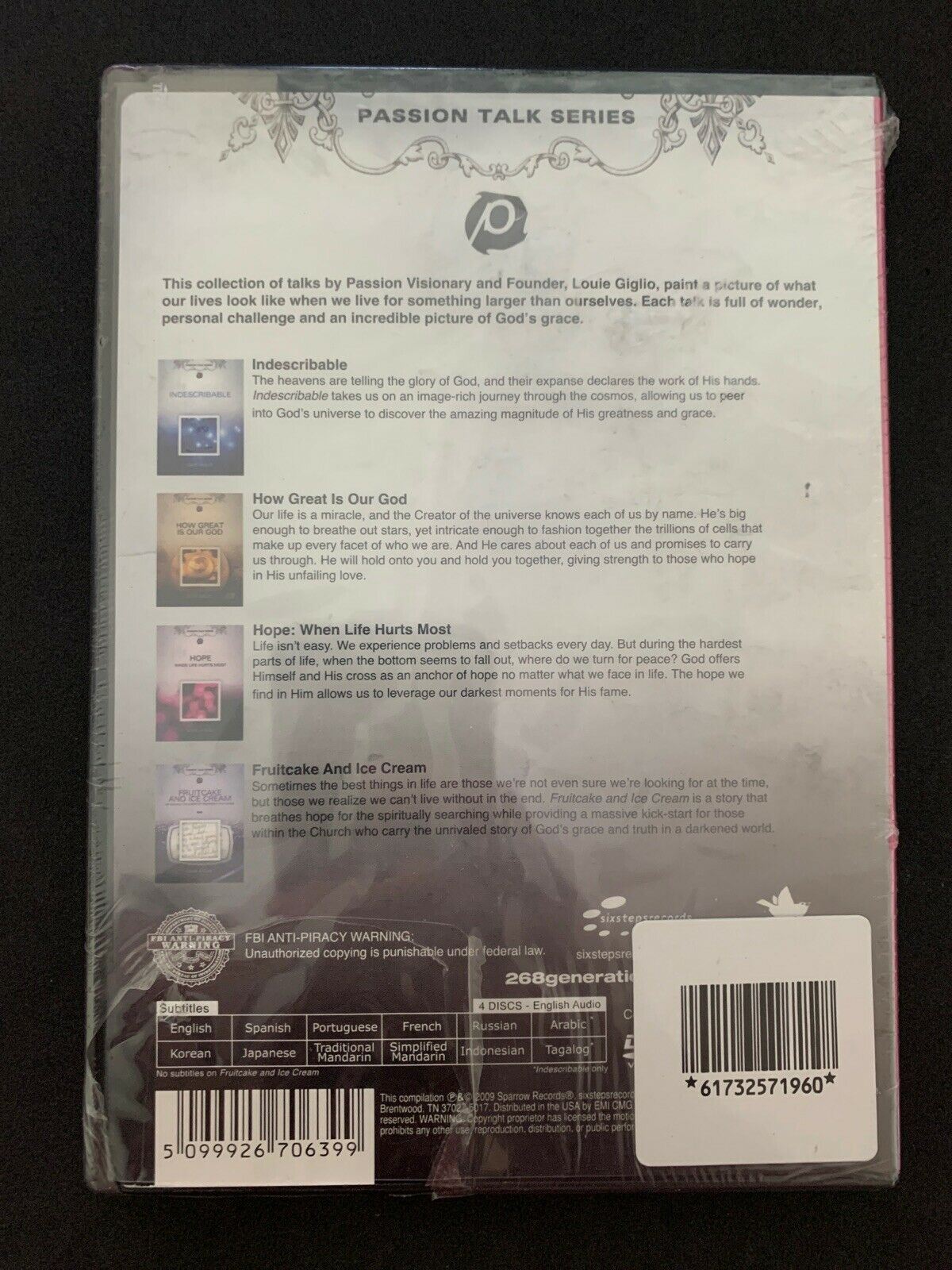 *New Sealed* Louie Giglio - The Heart of Passion (DVD, 2009, 4-Disc Set)