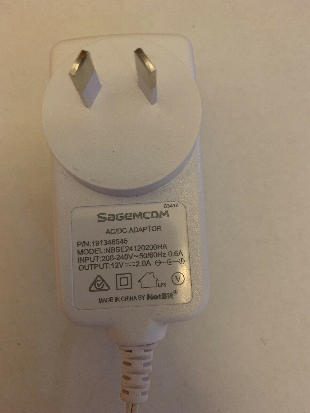 GENUINE Sagemcom NBSE24120200HA 12v 2a AC Adapter