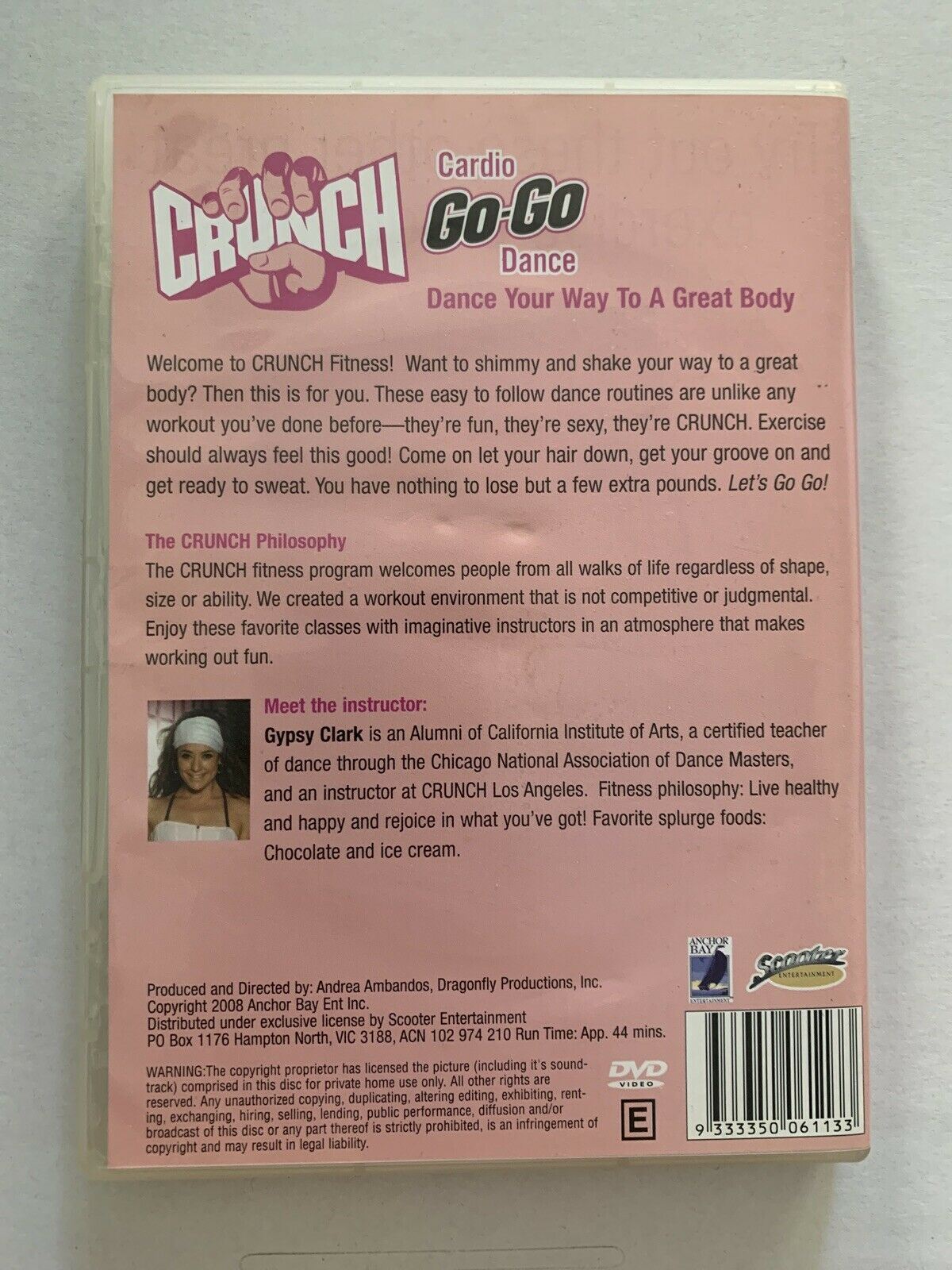 Crunch: Cardio Go Go Dance - Dance Your Way to a Great Body (DVD, 2008) Region 0