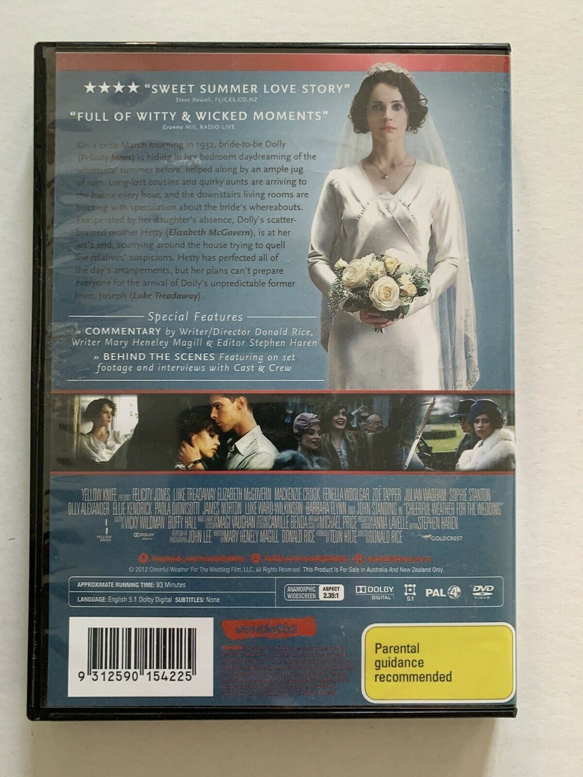 Cheerful Weather for the Wedding (DVD, 2012) Felicity Jones, Luke Treadaway