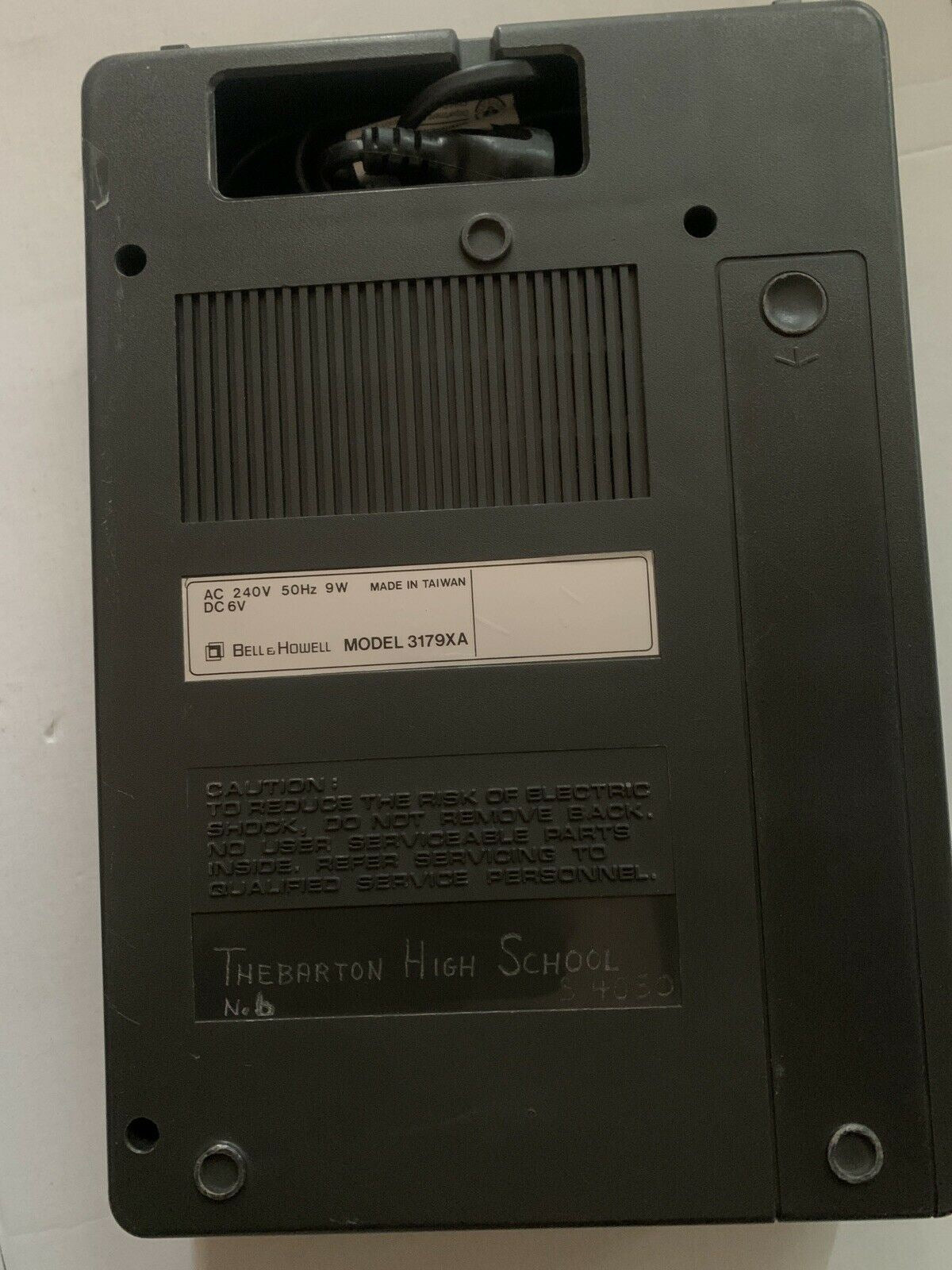 Bell & Howell Tape Player Recorder 3179XA *Requires Tape Head Clean/Replacement*