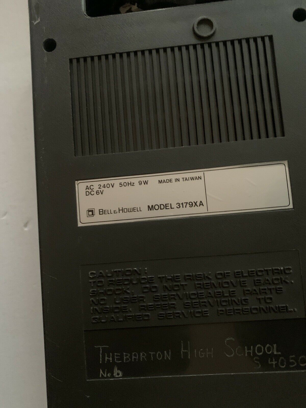Bell & Howell Tape Player Recorder 3179XA *Requires Tape Head Clean/Replacement*