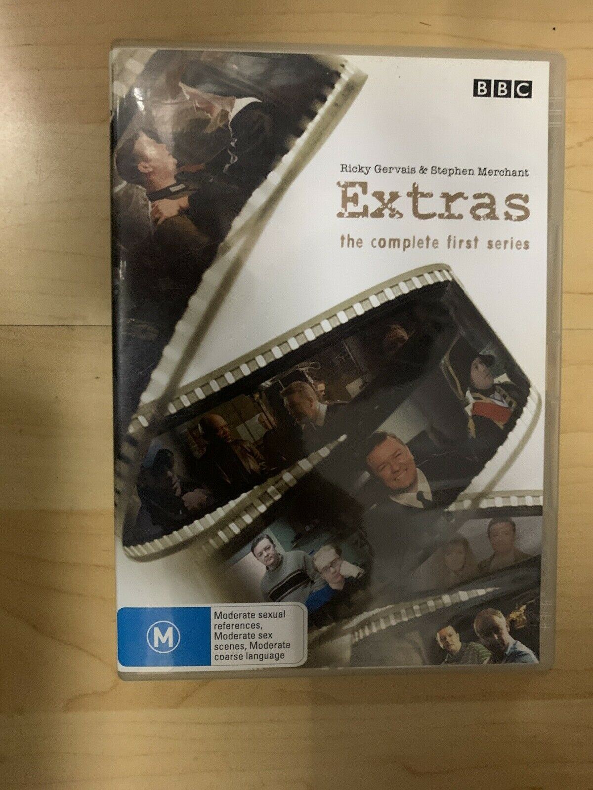 Extras - The Complete Season 1 & 2 (DVD, 2007, 4-Disc Set) Ricky Gervais