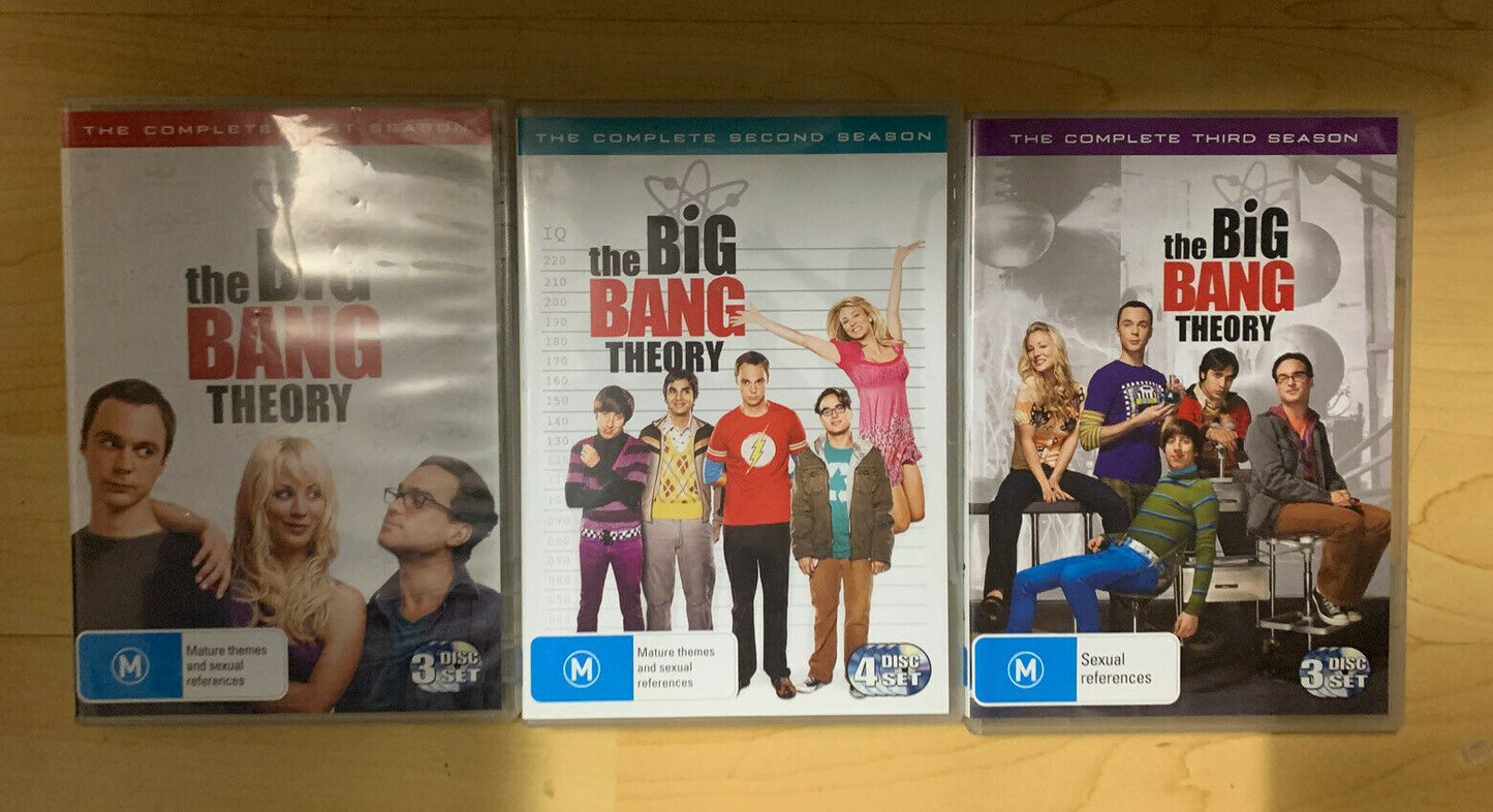 The Big Bang Theory: Seasons 1-3 (DVD, 2011, 10-Disc Set)