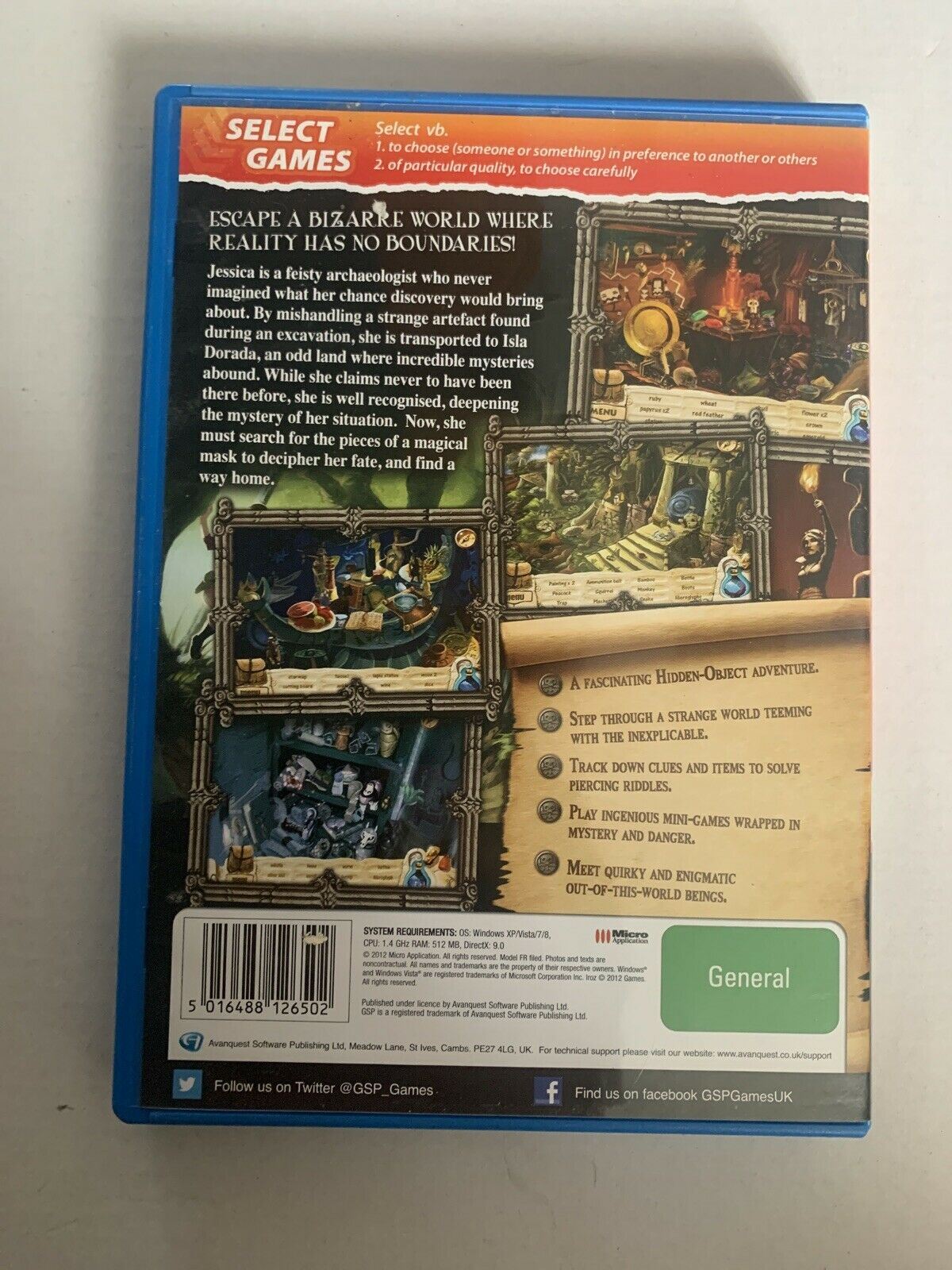 Isla Dorada - Episode 1 - The Sands Of Ephrania - PC CD-ROM - Hidden Object Game