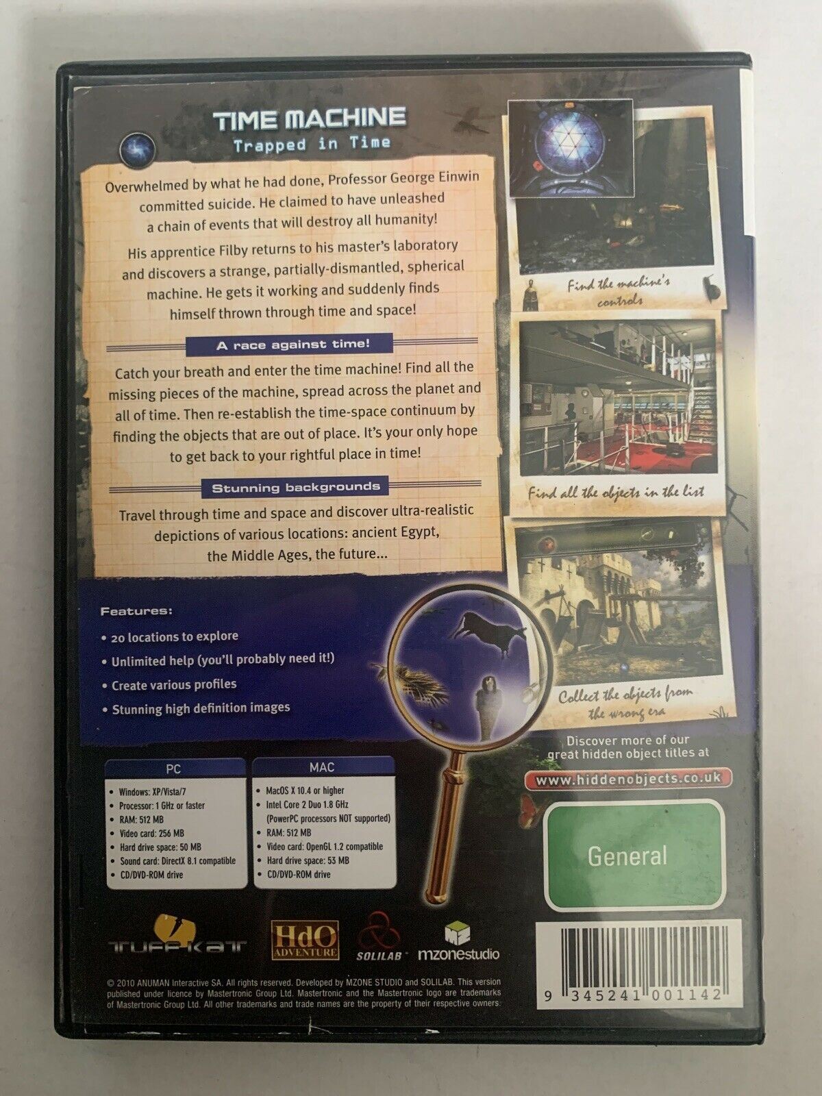 Time Machine: Trapped in Time - PC/MAC Windows CD-ROM Hidden Object Game