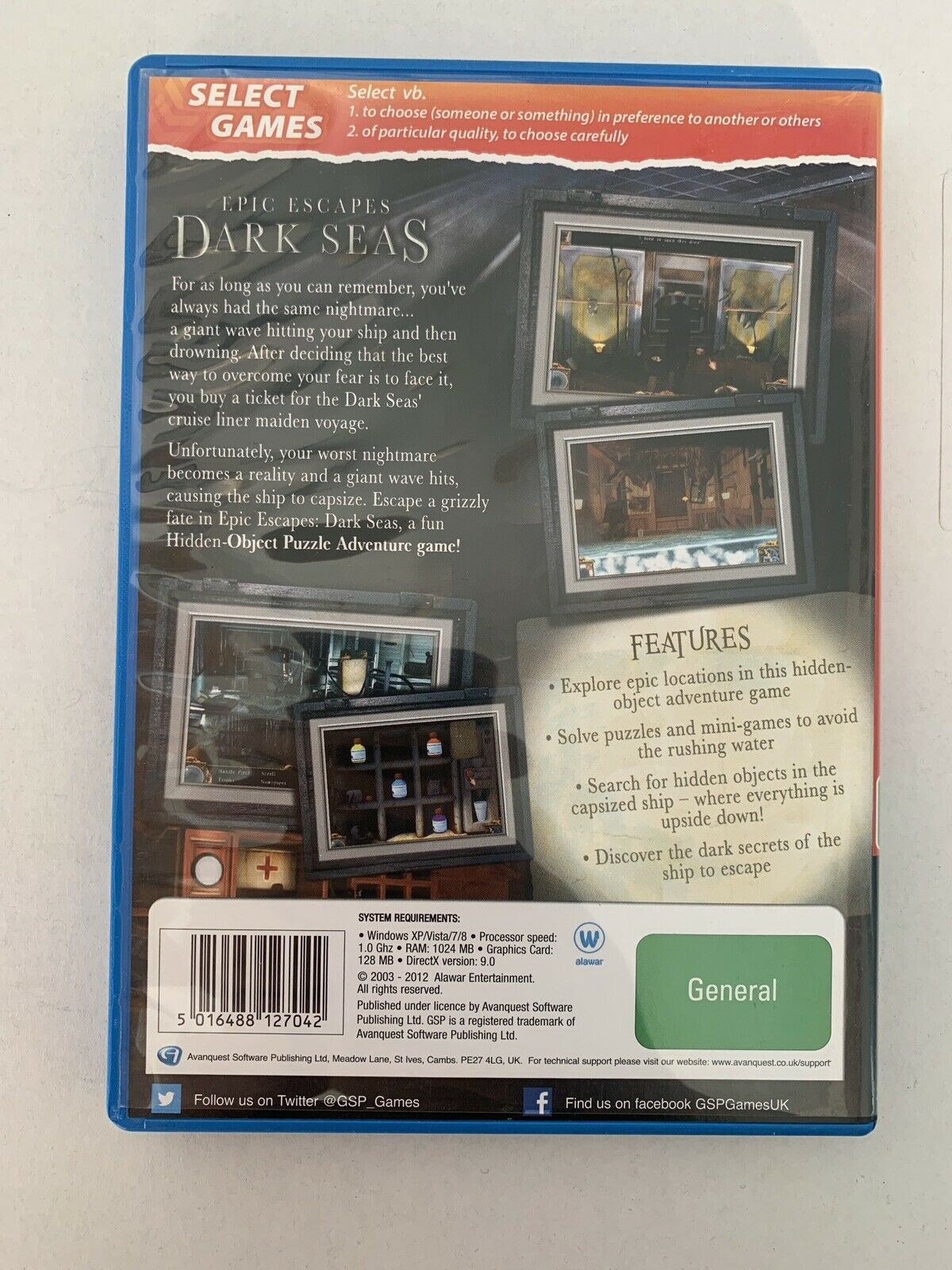 Epic Escapes Dark Seas - PC CDROM Hidden Object Game
