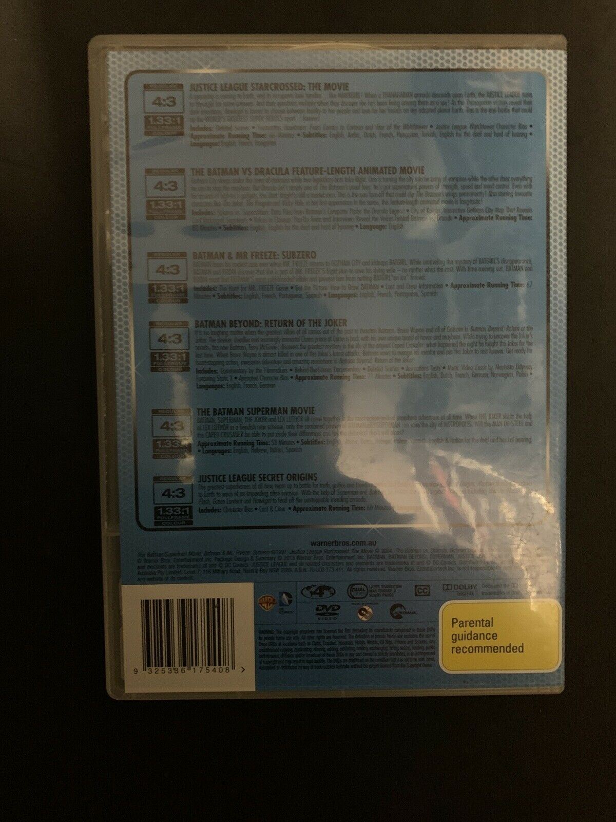 DC Comics Hero Favourites (Justice League - Starcrossed & Secret Origins) 6x DVD