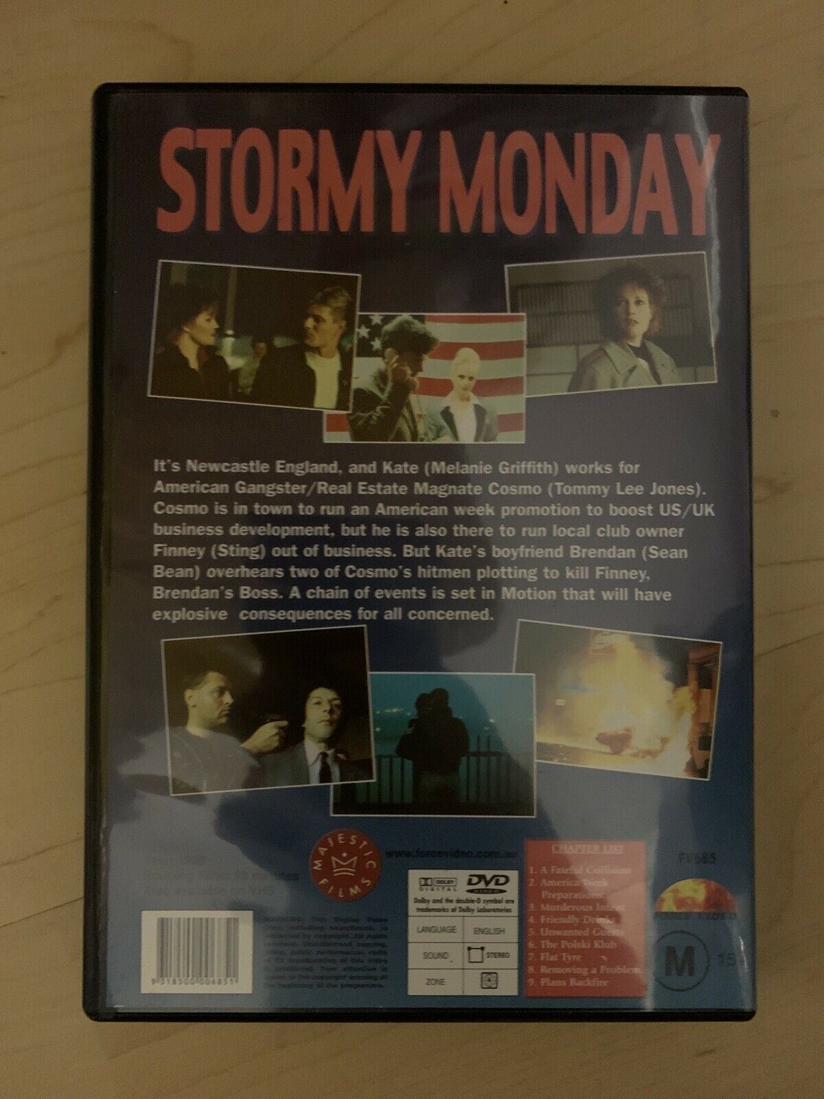 Stormy Monday (DVD, 1998) Tommy Lee Jones, Melanie Griffith, Sting - Region 4