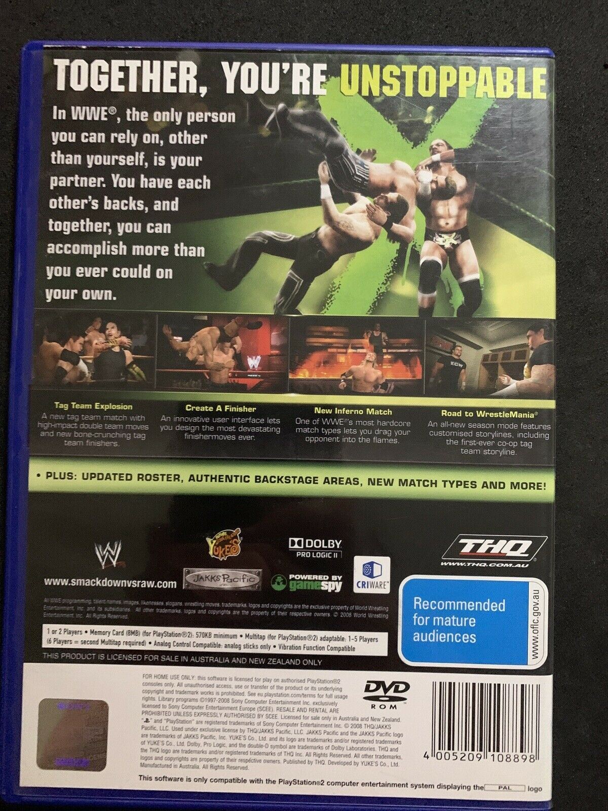 Smackdown vs Raw 2009 Playstation 2 PS2 with Manual PAL