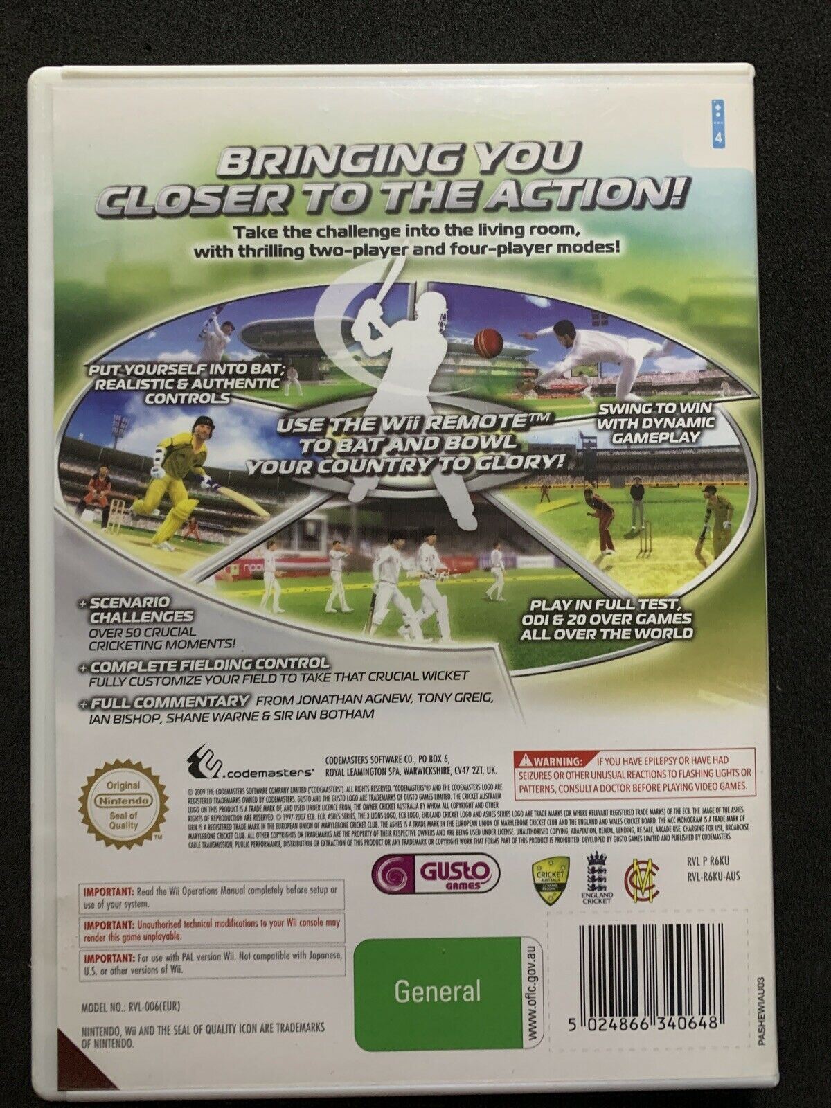 Cricket - Nintendo Wii PAL (Wii-U Compatible)