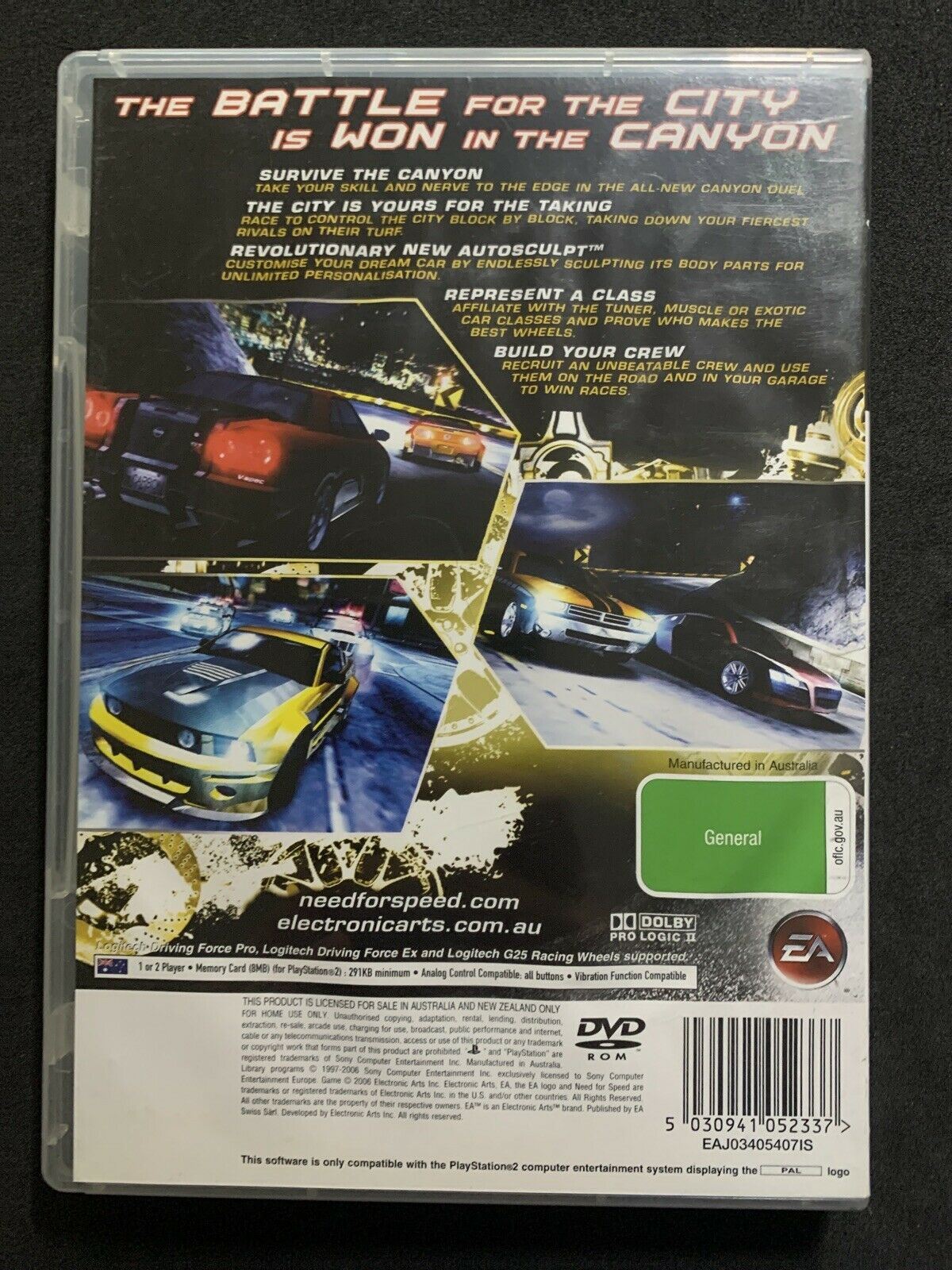 Need for Speed: Carbon - Sony PS2 PAL Game with Manual