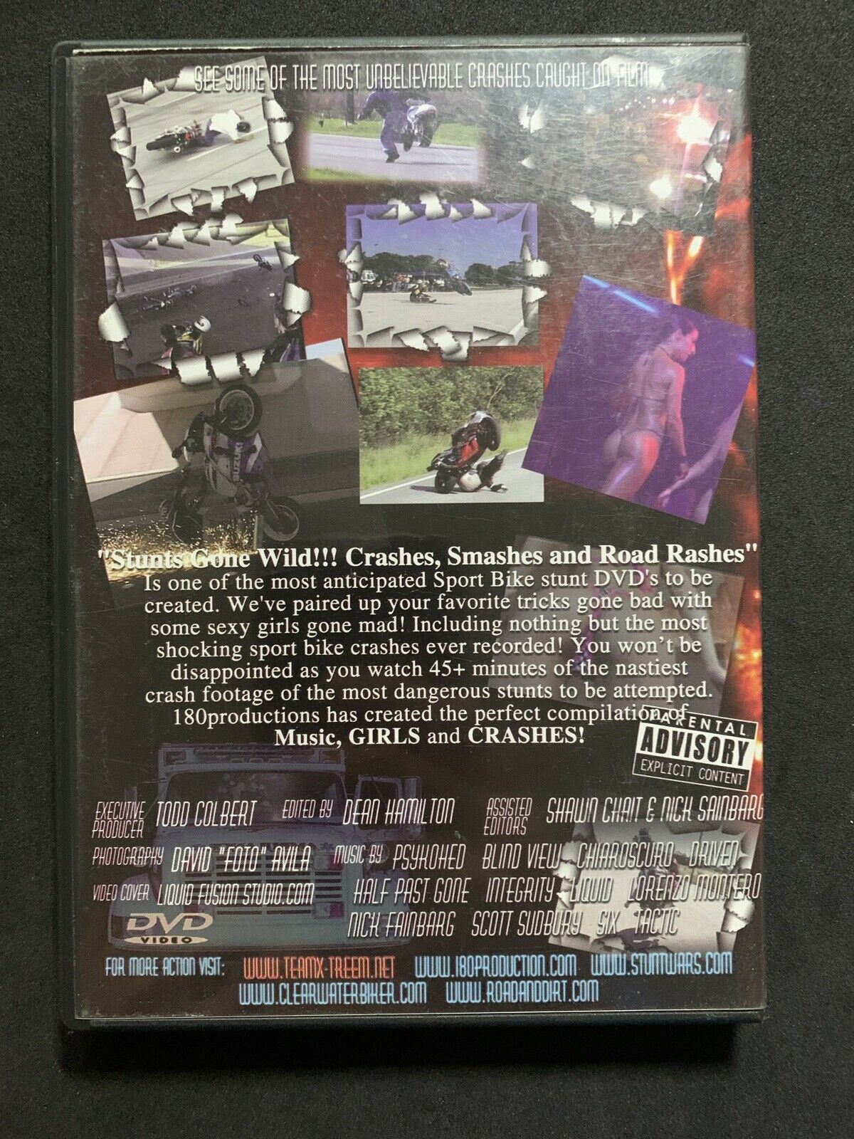 STUNTS GONE WILD - Crashes, Smashes and Road Rashes - ROAD/MX/FMX BIKE DVD