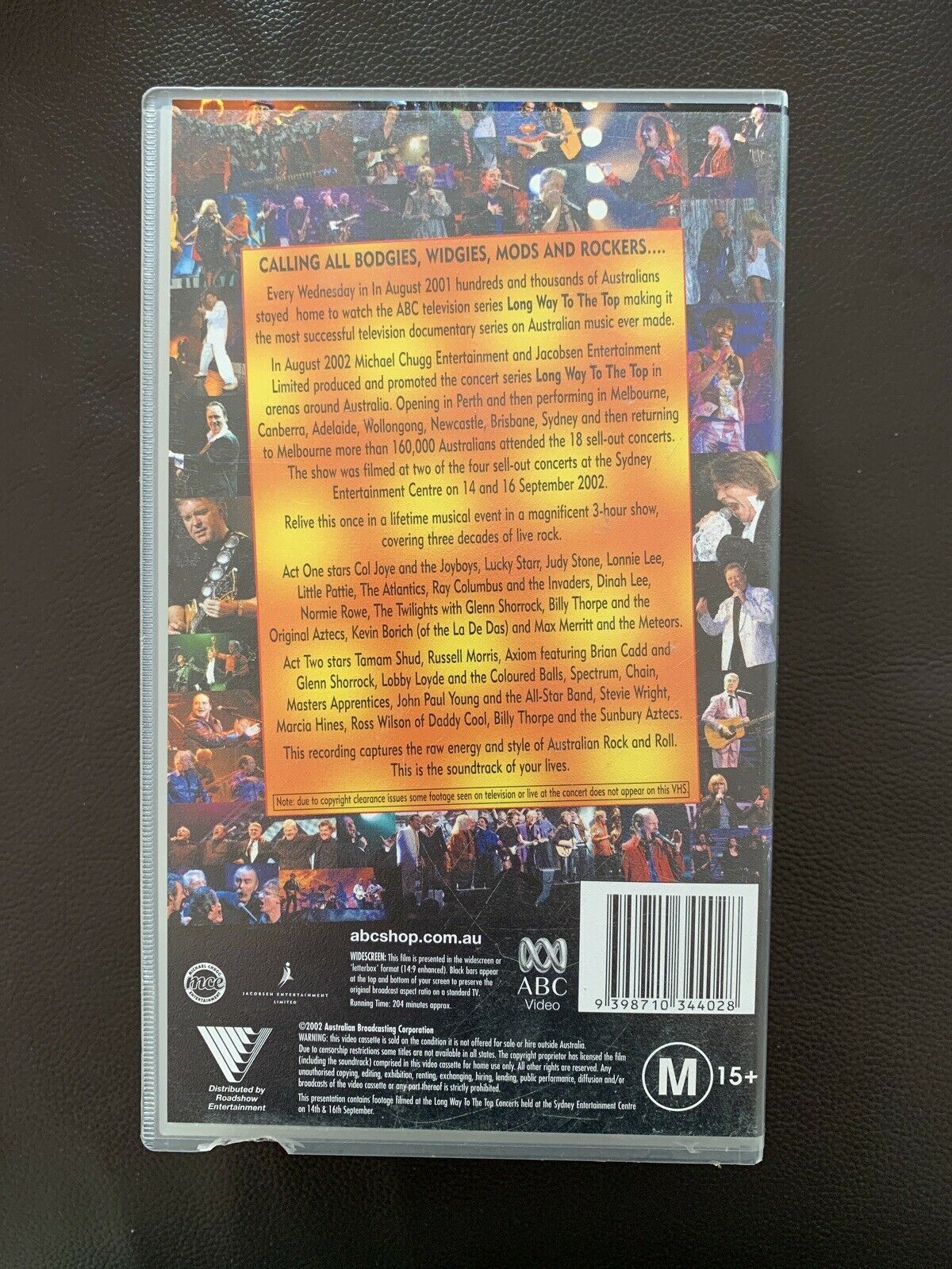 A Long Way To The Top, Live In Concert, Acts 1 & 2, VHS PAL Aussie Rock & Roll