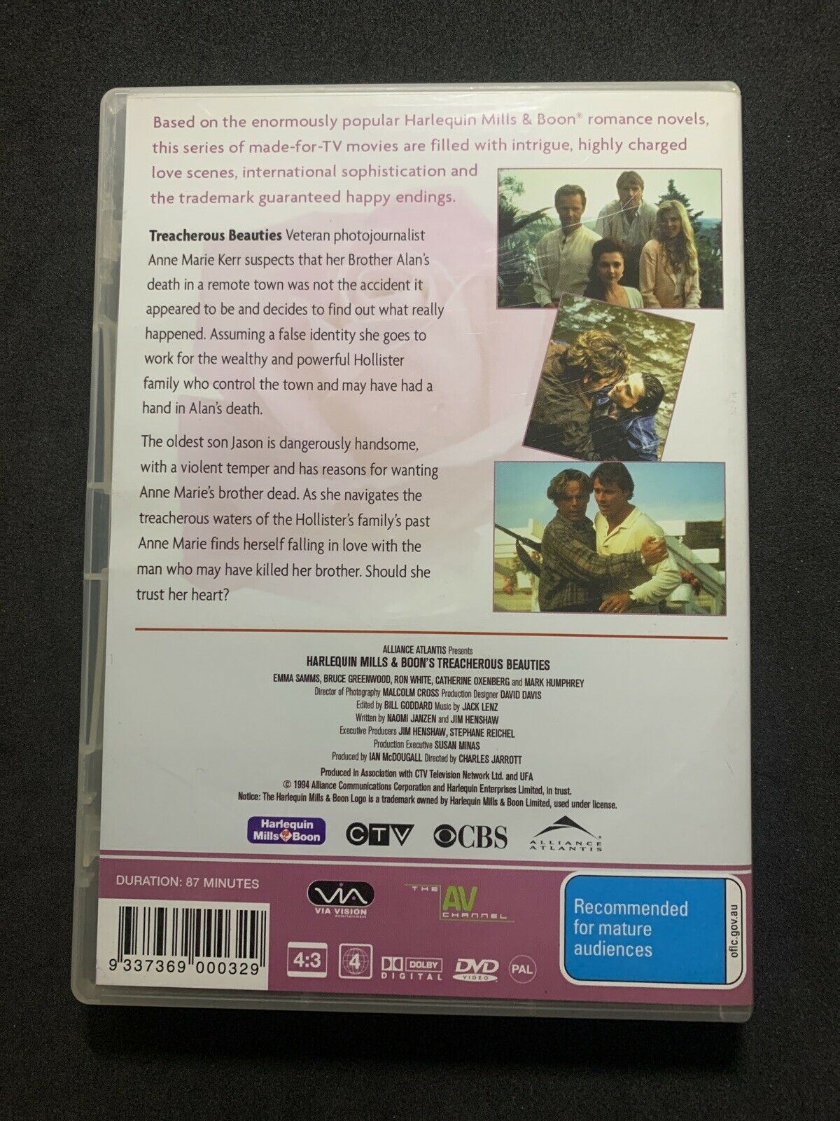 Harlequin Mills & Boon's Treacherous Beauties (DVD, 1994) Emma Samms, Bruce Gree