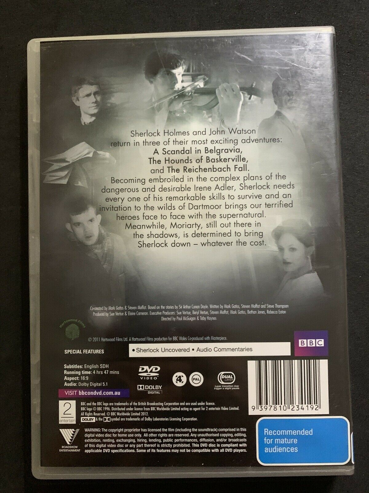 Sherlock : Series 1 & 2 (DVD, 2010, 4-Disc Set) Region 4