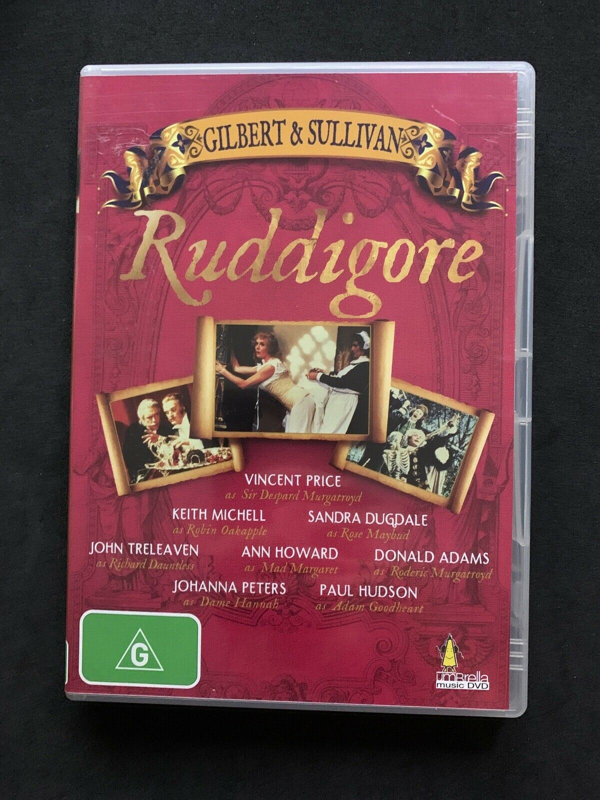 Gilbert & Sullivan Ruddigore (DVD, 1982) Vincent Price - Comic Opera