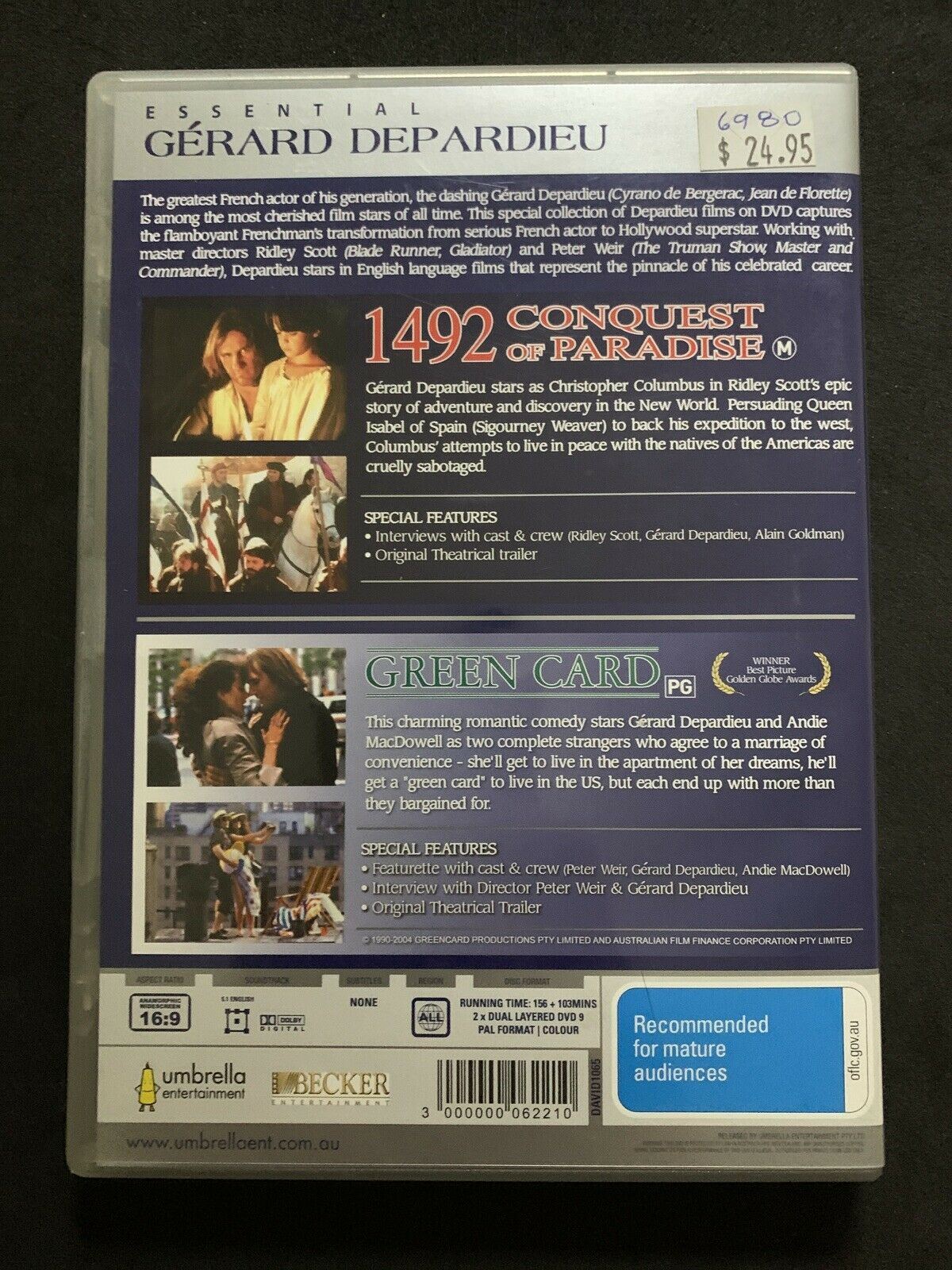 Essential Gerard Depardieu Collection - 1492 & Green Card - DVD