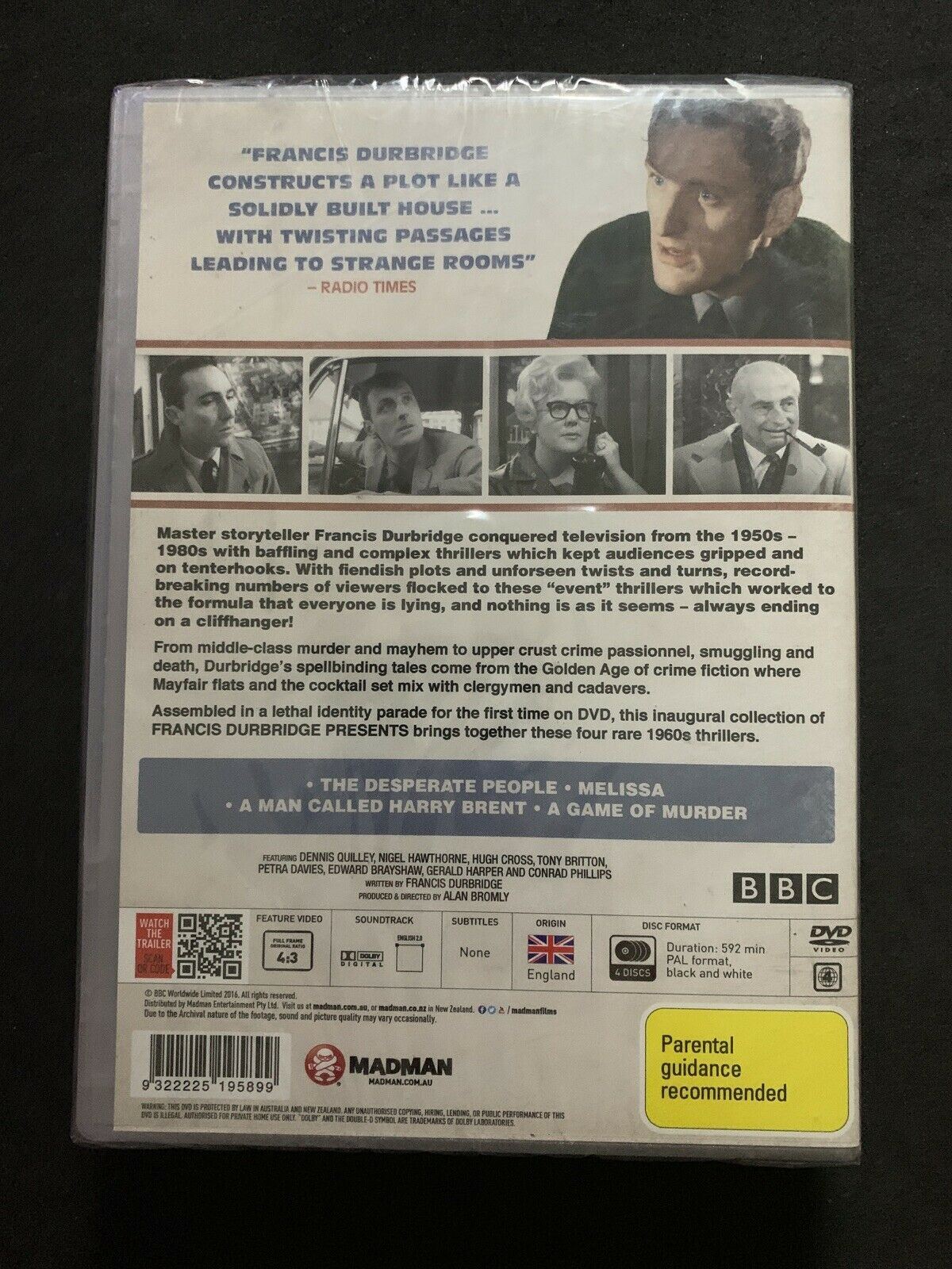 *New Sealed* Francis Durbridge Presents... : Vol 1 (DVD) BBC Region 4