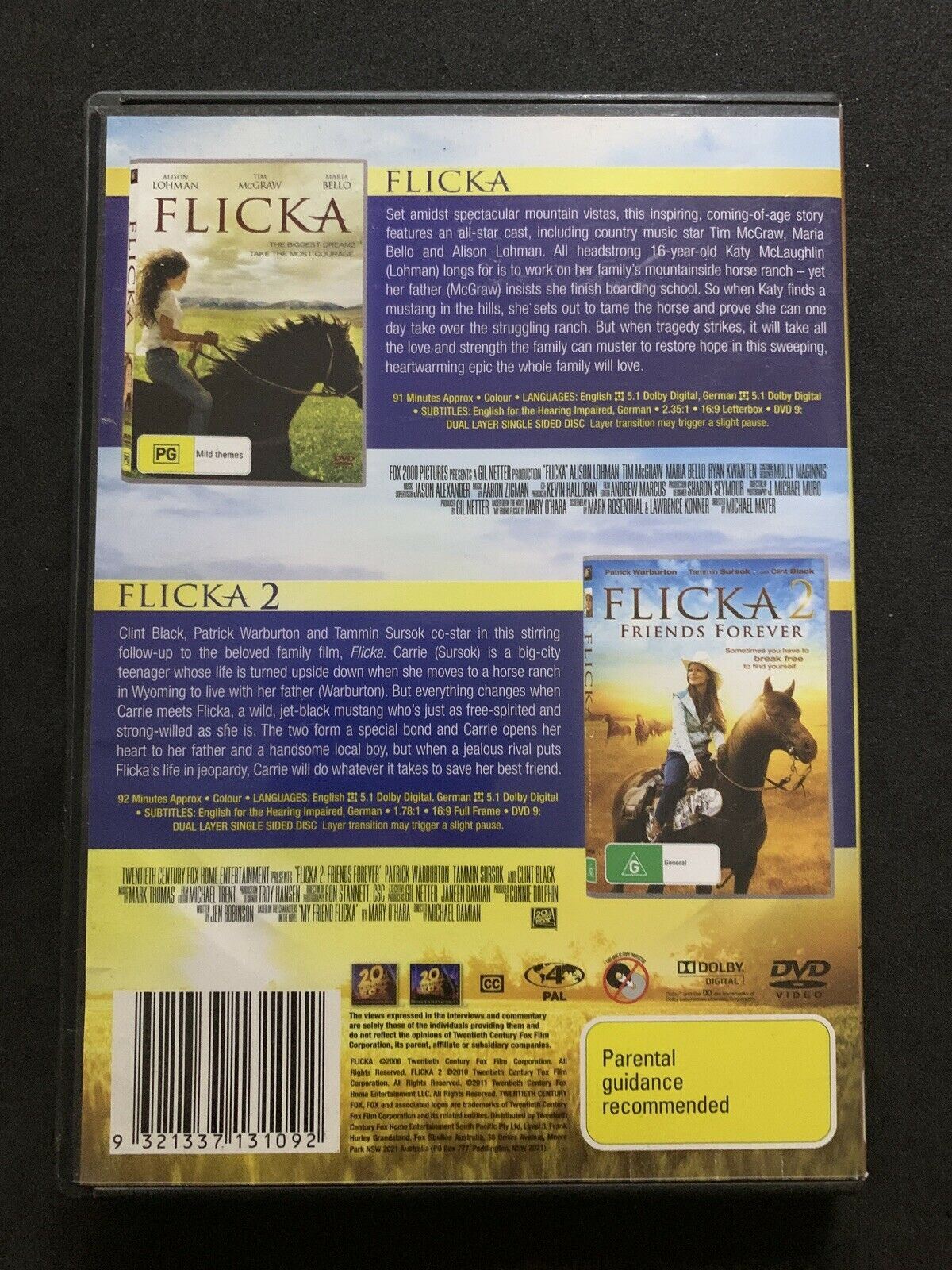 Flicka / Flicka 2 - Friends Forever (DVD) Region 4