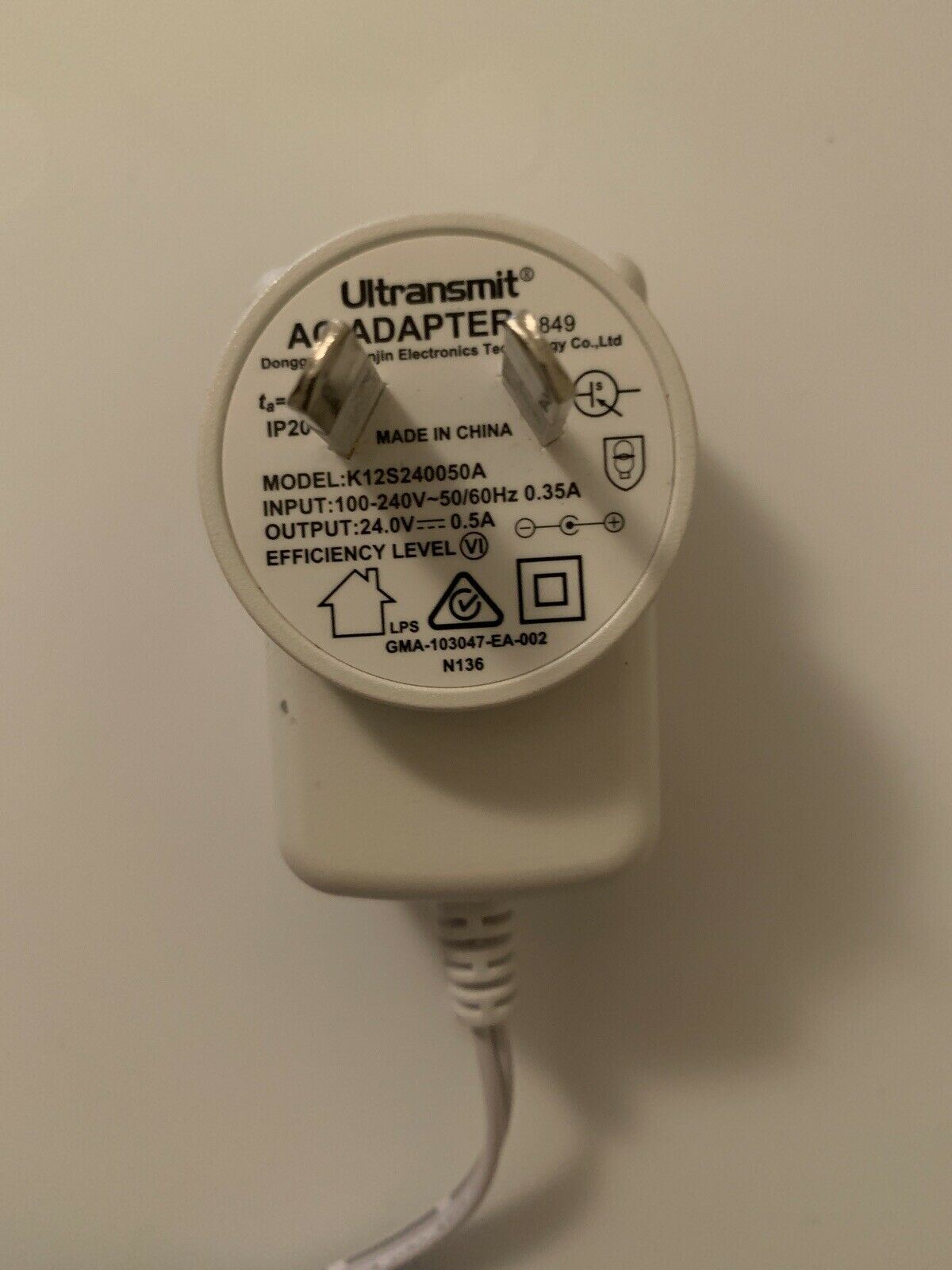 Geniune Ultransmit AC Adapter K12S240050A Power Supply