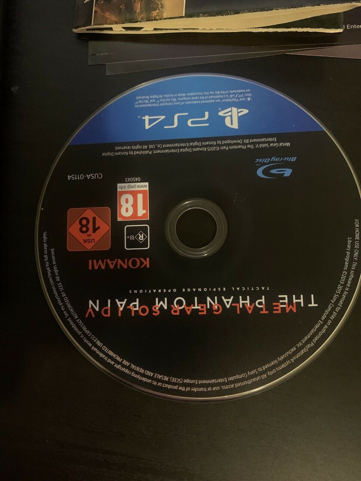 Metal Gear Solid V: The Phantom Pain - Day One Edition PS4 With Map