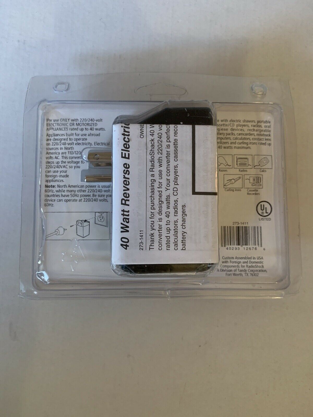 RadioShack 40-Watt Reverse Voltage Converter North American Electricity