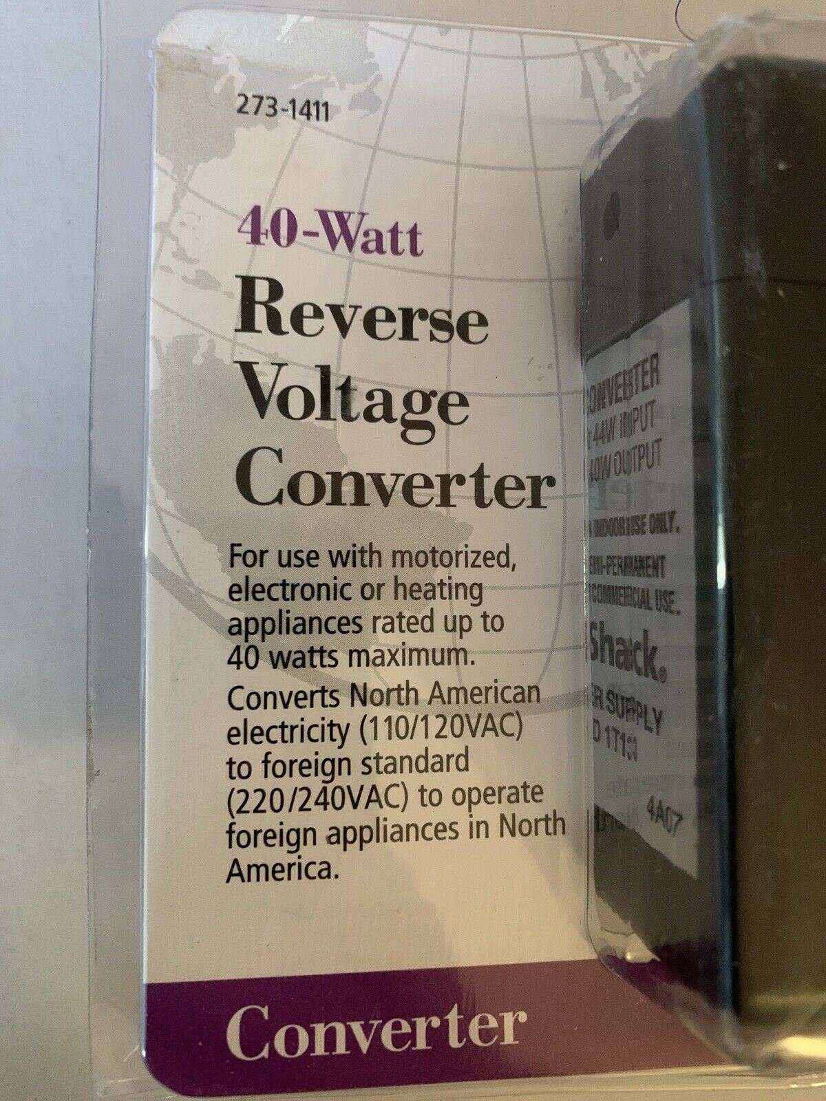 RadioShack 40-Watt Reverse Voltage Converter North American Electricity