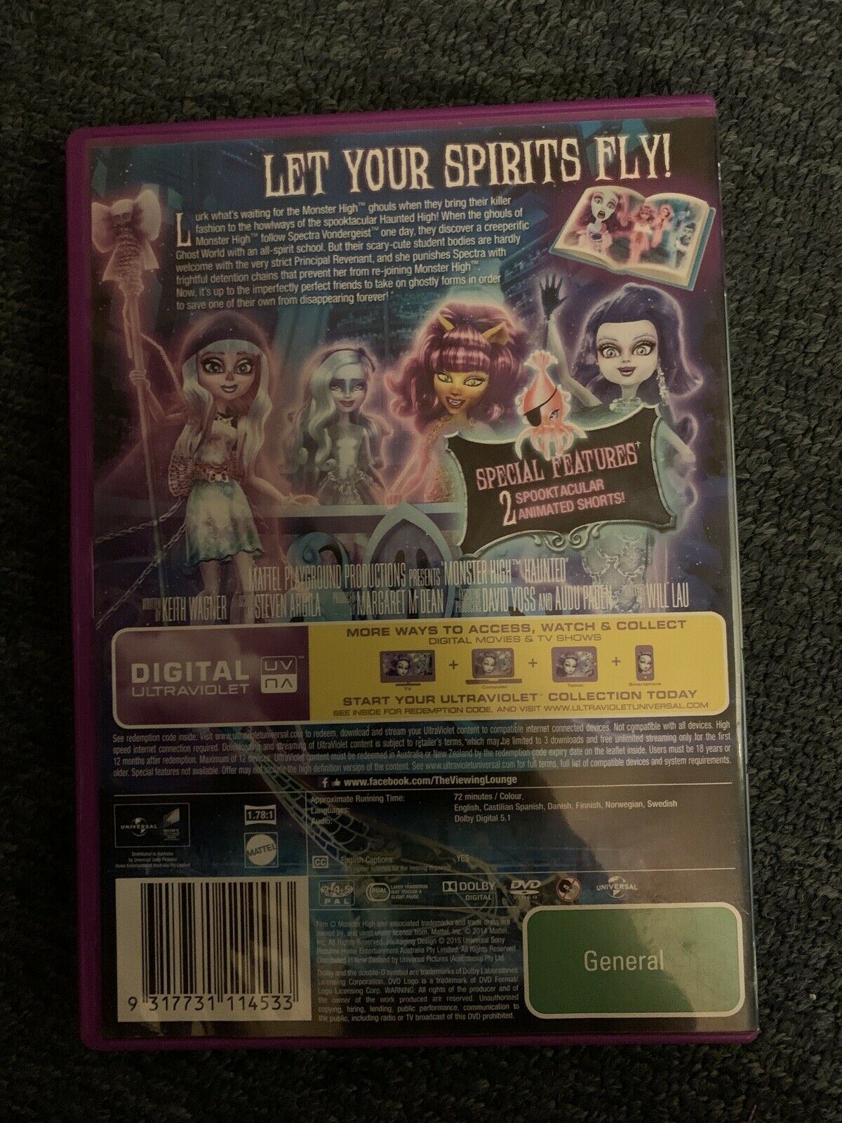 2x Monster High DVD - Haunted + 13 Wishes (DVD, 2015) Region 4
