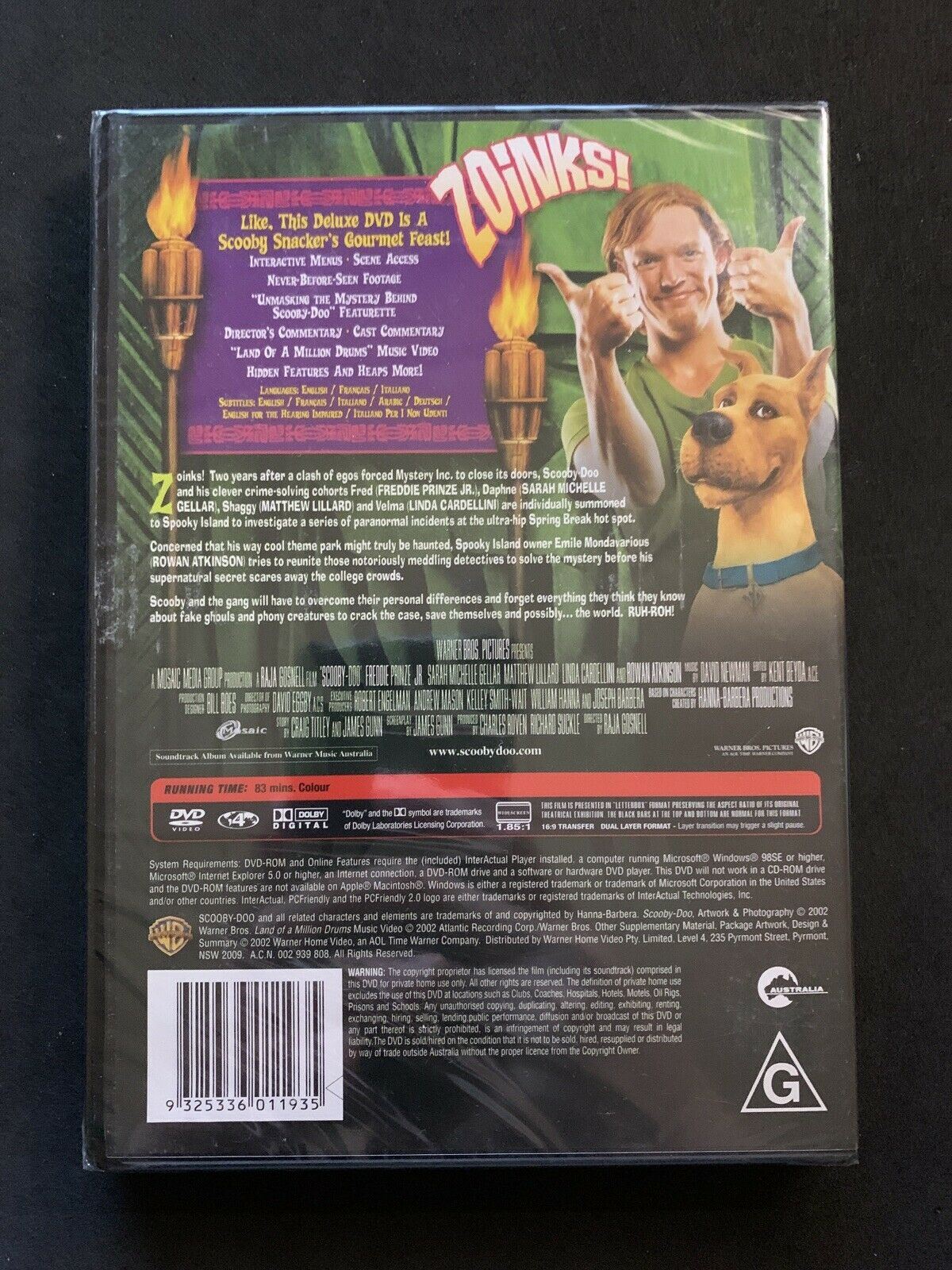 *New Sealed* Scooby Doo - The Movie (DVD, 2002) Matthew Lillard. Region 4