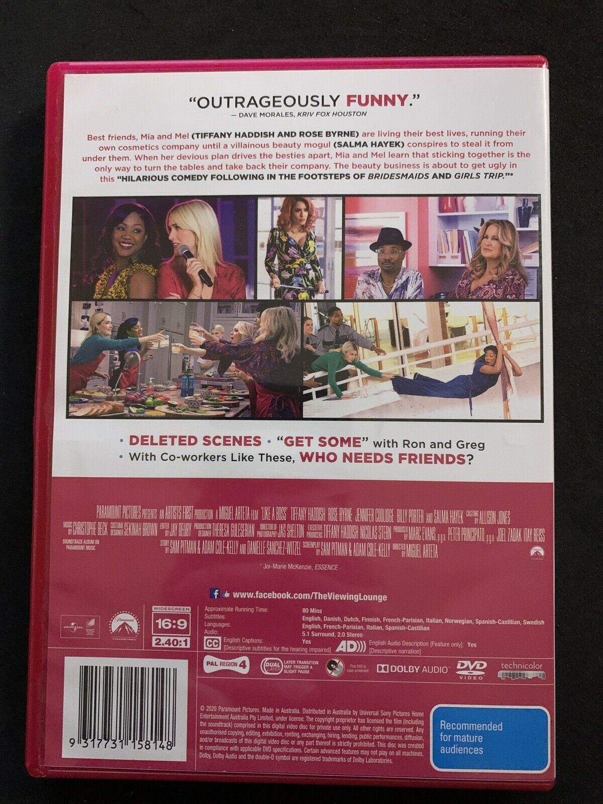 Like a Boss (DVD, 2020) Tiffany Haddish, Rose Byrne, Salma Hayek - Region 4