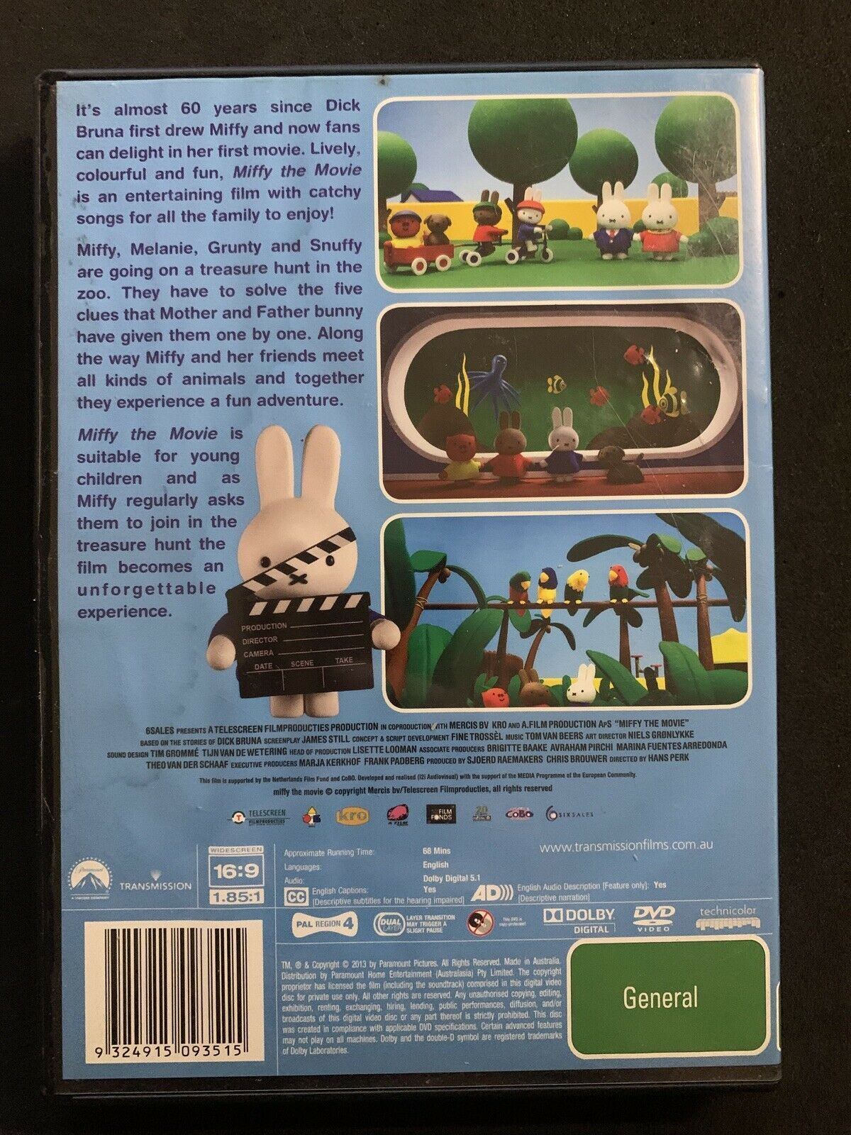Miffy The Movie (DVD, 2013) Region 4