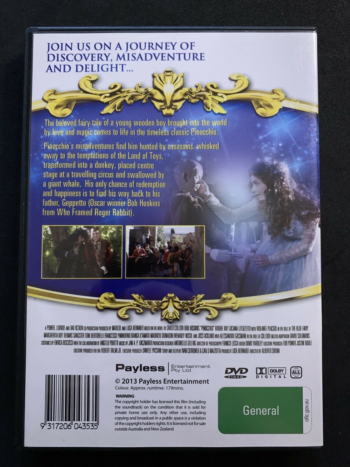 Pinocchio (DVD, 2008) Robbie Kay, Bob Hoskins - All Regions 0