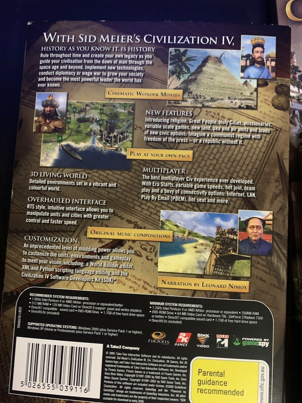 Sid Meier's Civilization IV (PC, 2005) with Manual, Tech Tree Chart & Box