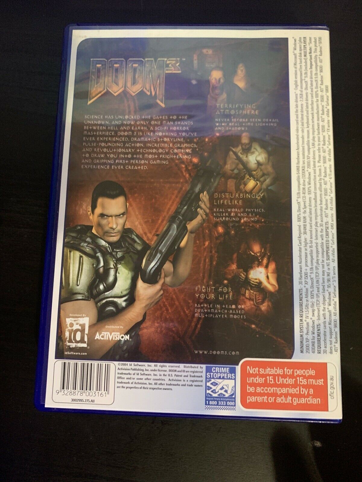 Doom 3 for PC DVD-ROM (2004) Vintage FPS Game