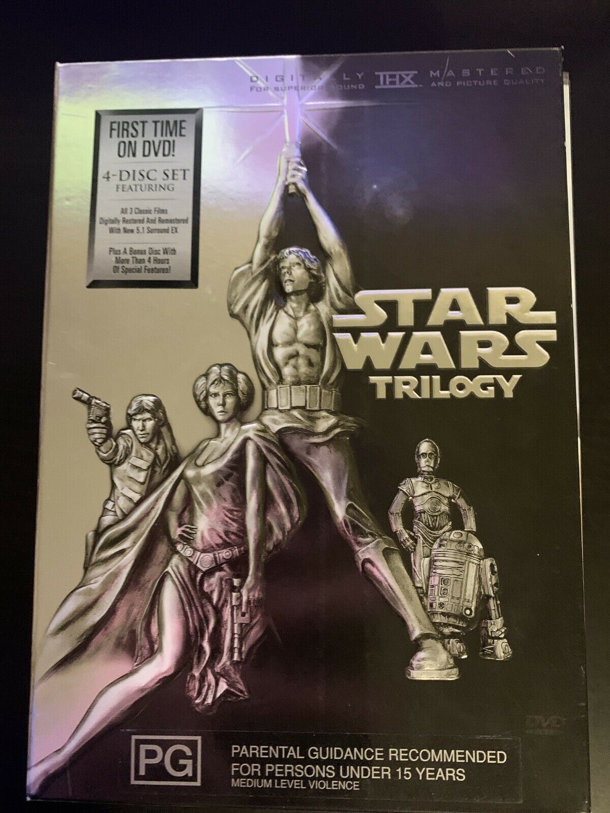 Star Wars Trilogy IV V VI Bonus Materials DVD 2004 4 Disc