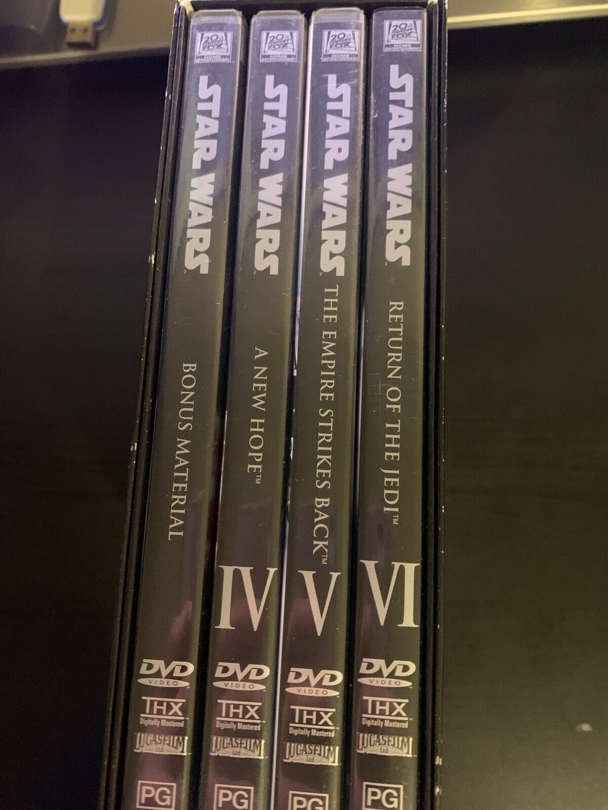 Star Wars Trilogy - IV, V, VI & Bonus Materials (DVD, 2004, 4-Disc Set) Region 4