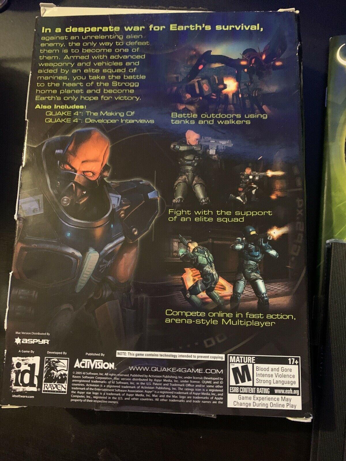 Quake 4 (MAC DVD-ROM, 2005) With Box, Manual
